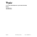 Whirlpool WGE755C0BE00 cover sheet diagram