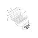 Whirlpool WDT720PADB2 upper rack and track parts diagram
