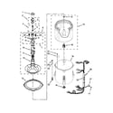 Whirlpool 7MWTW1905DW1 basket and tub parts diagram