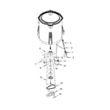 Whirlpool 7MWTW1905DW1 gearcase, motor and pump parts diagram
