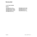 KitchenAid 5KFC3515EOB0 cover sheet diagram