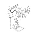 Whirlpool 7MWTW1502BM1 controls and water inlet parts diagram