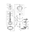 Whirlpool 7MWTW1502BM1 basket and tub parts diagram