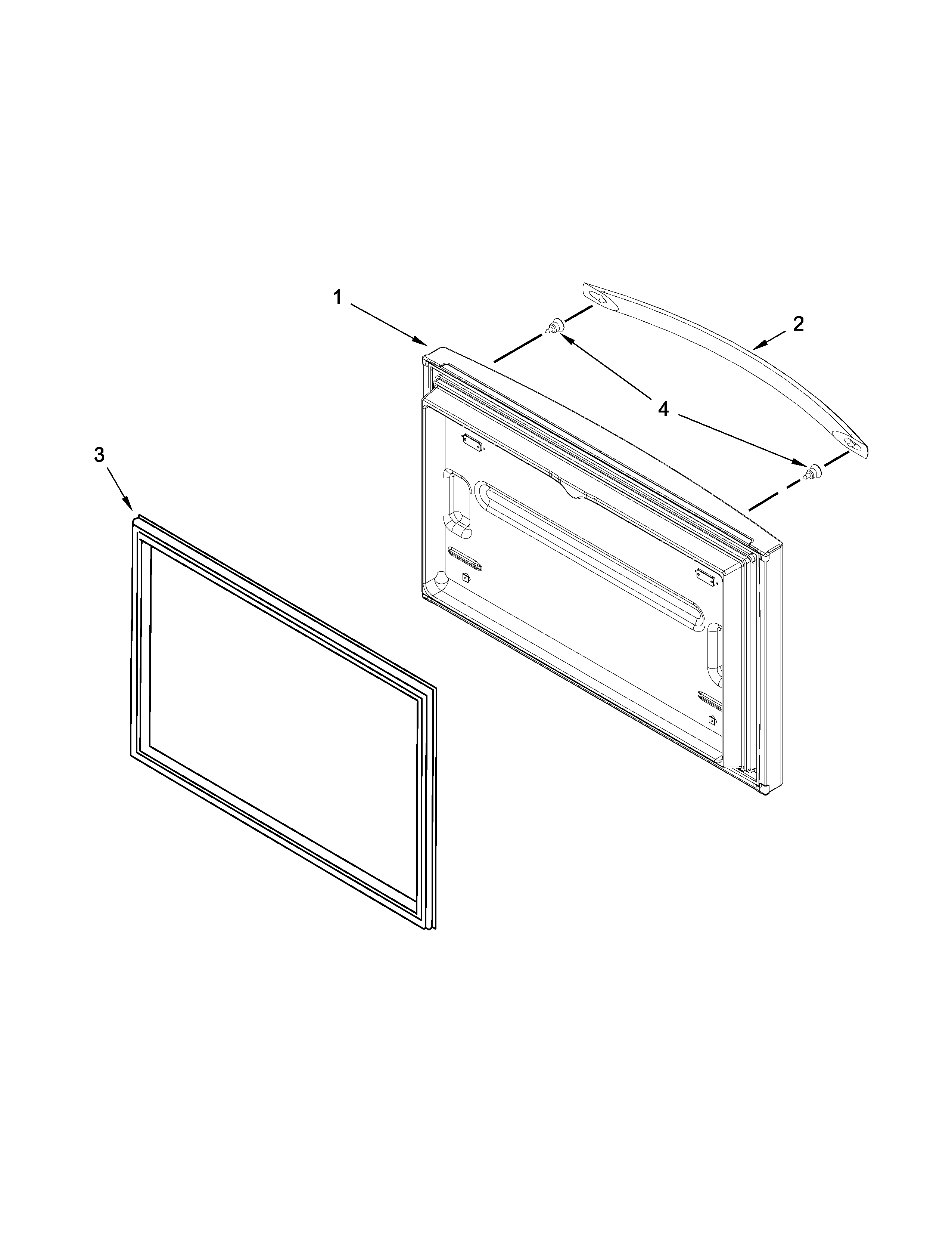 Whirlpool 5VGF25SNEA00 freezer door parts diagram