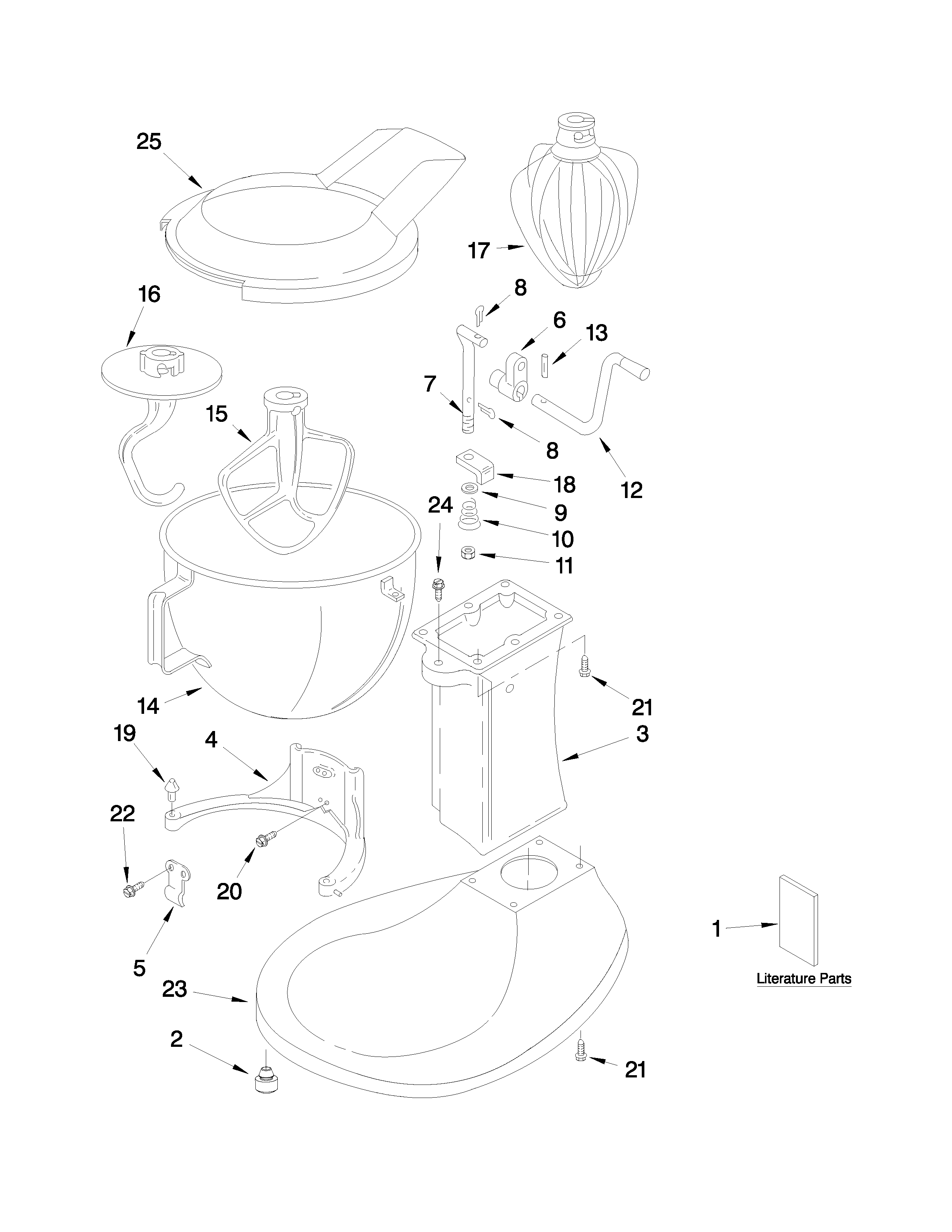 KitchenAid 5KSM5AER0 base and pedestal unit parts diagram