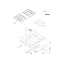 Whirlpool WGG555S0BW01 cooktop parts diagram