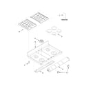 Whirlpool WGG555S0BS01 cooktop parts diagram
