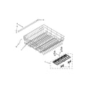 Whirlpool WDF540PADM2 upper rack and track parts diagram