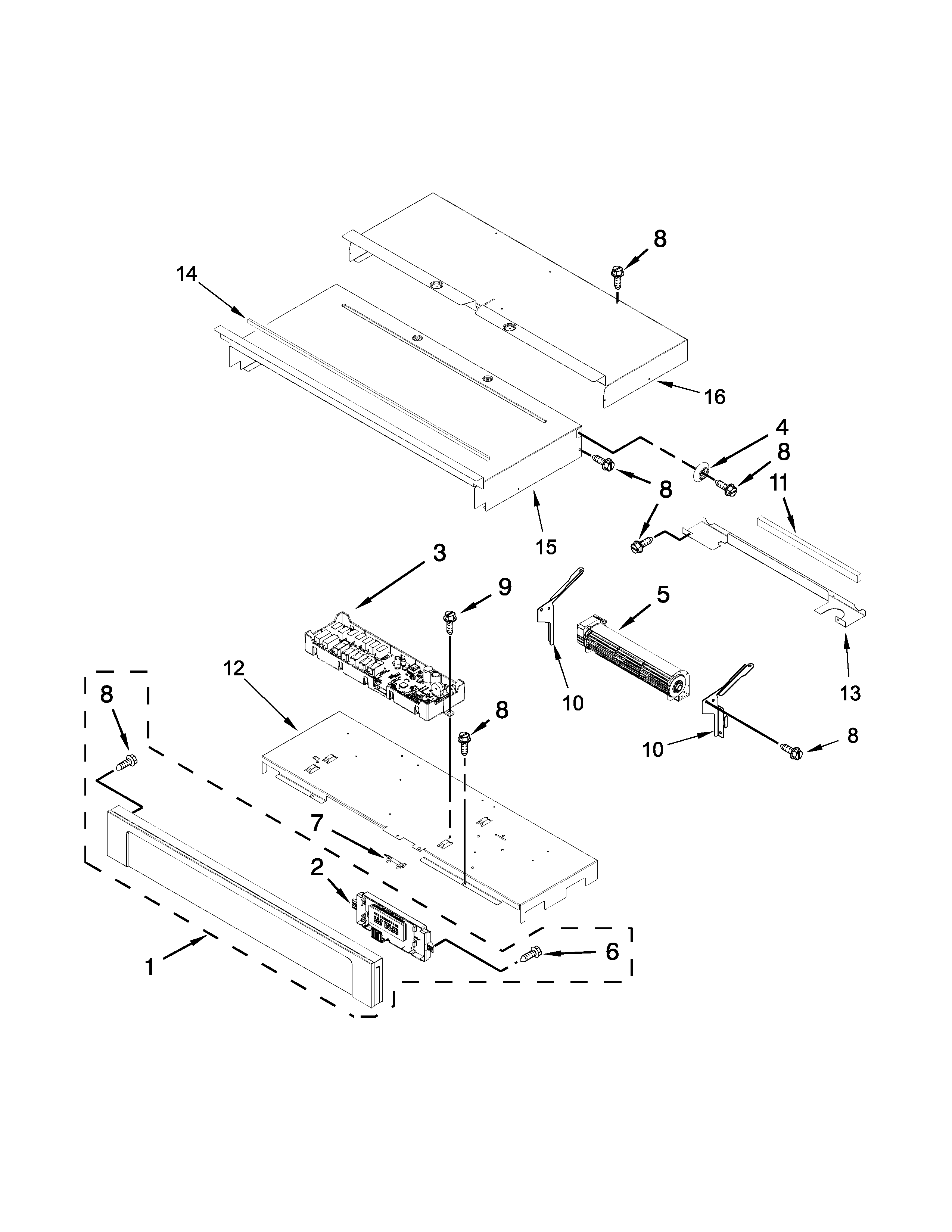 Whirlpool WOS92EC7AB03 control panel parts diagram