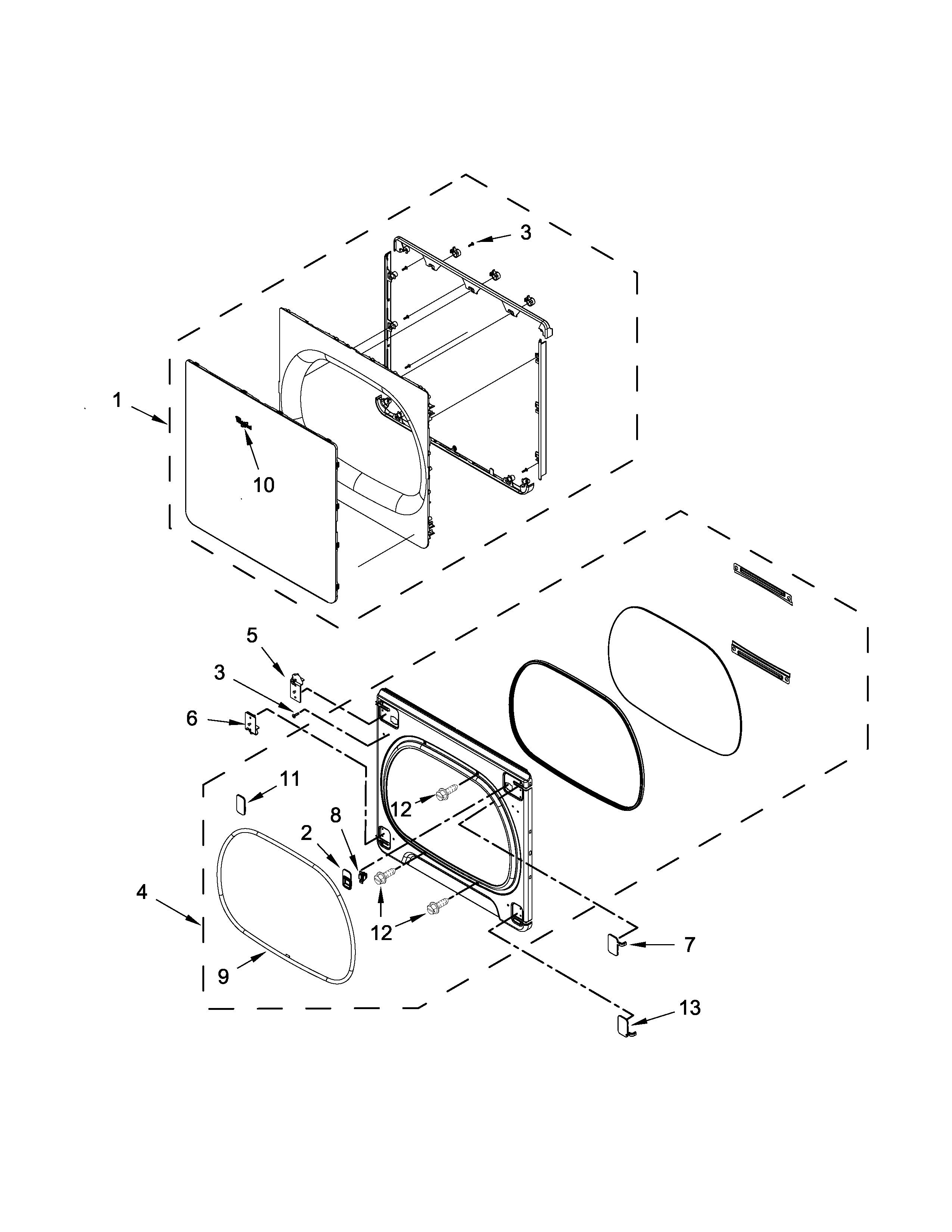Whirlpool 7MWGD8000EW0 door parts diagram