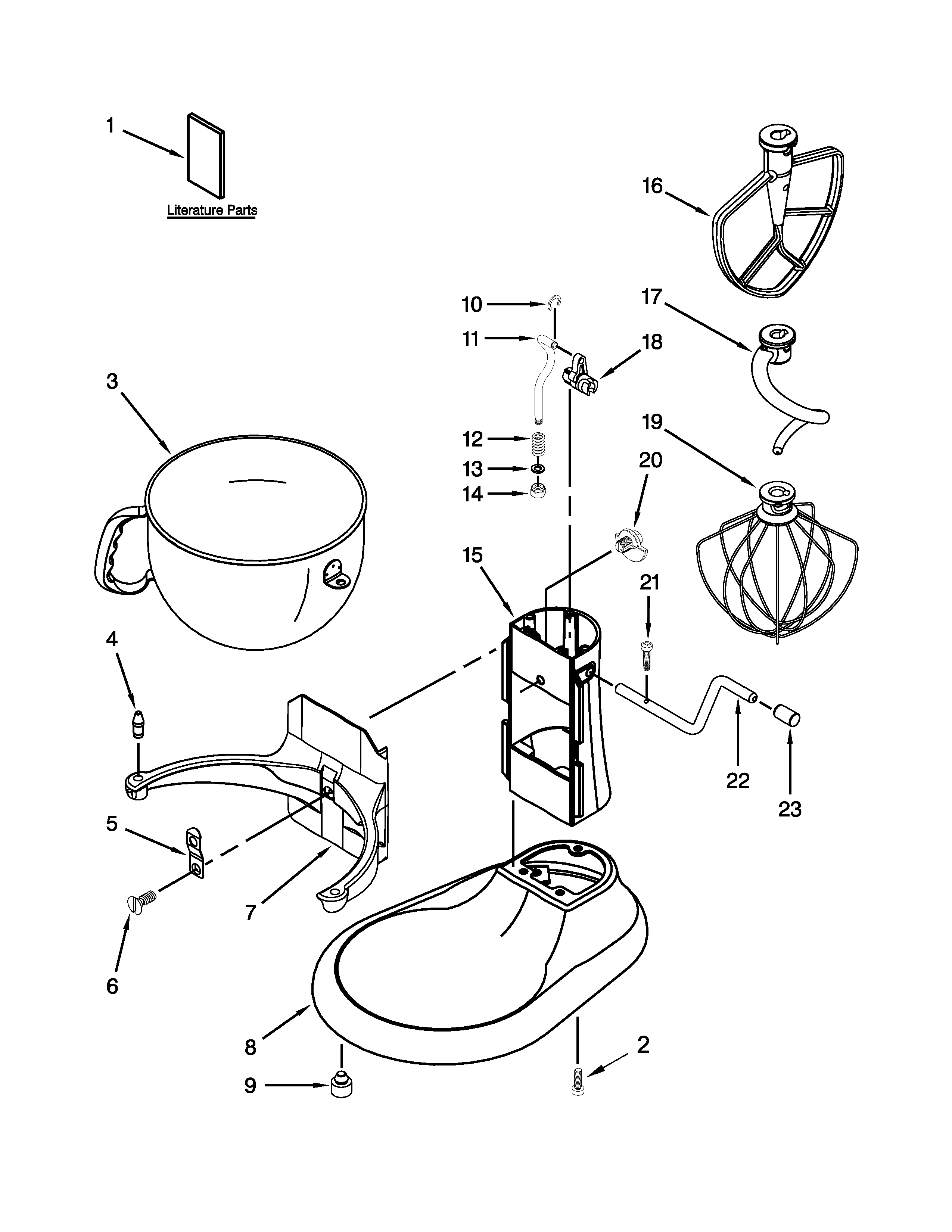 KitchenAid KP26M1XFQWH5 base and pedestal unit diagram