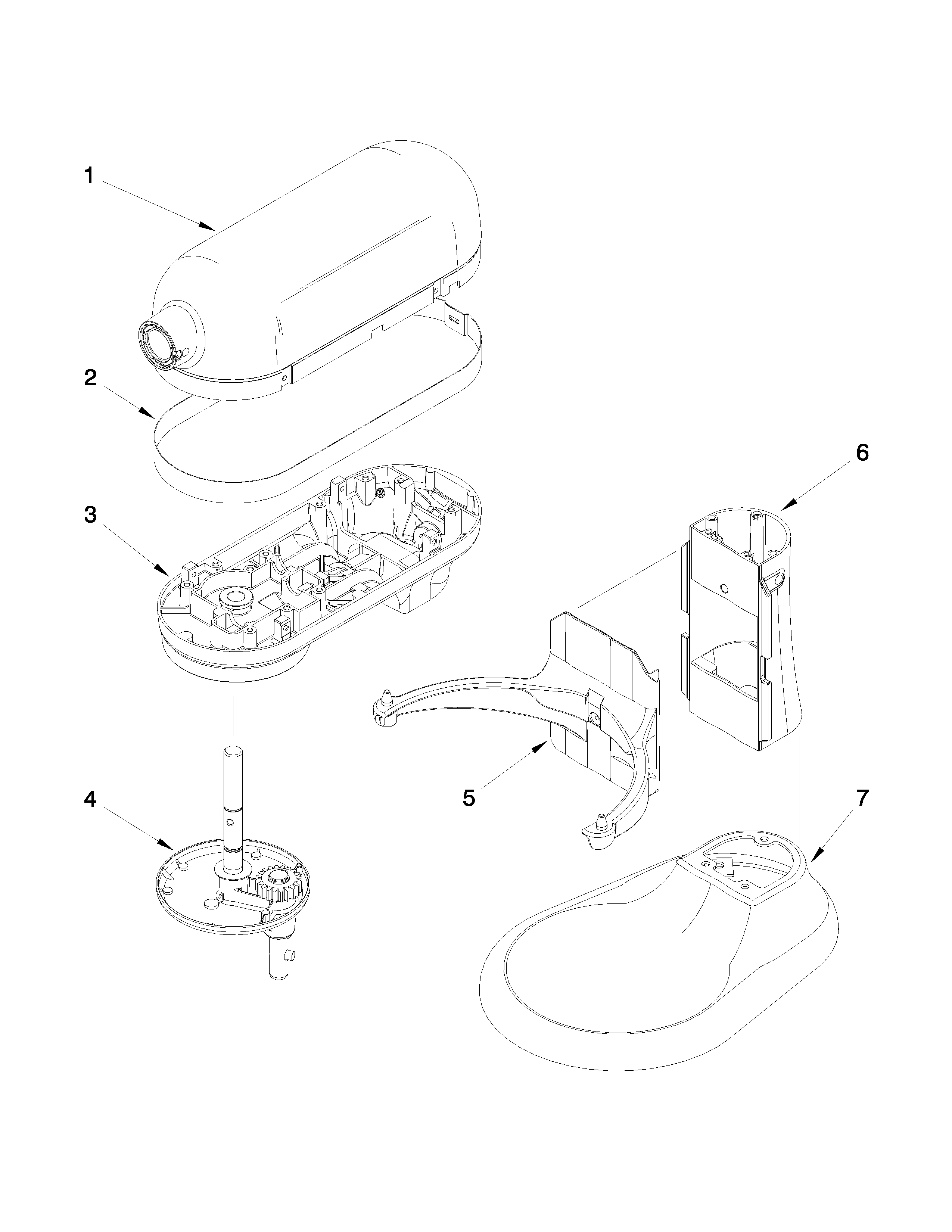 KitchenAid 4KV25H0XER5 color variation parts diagram