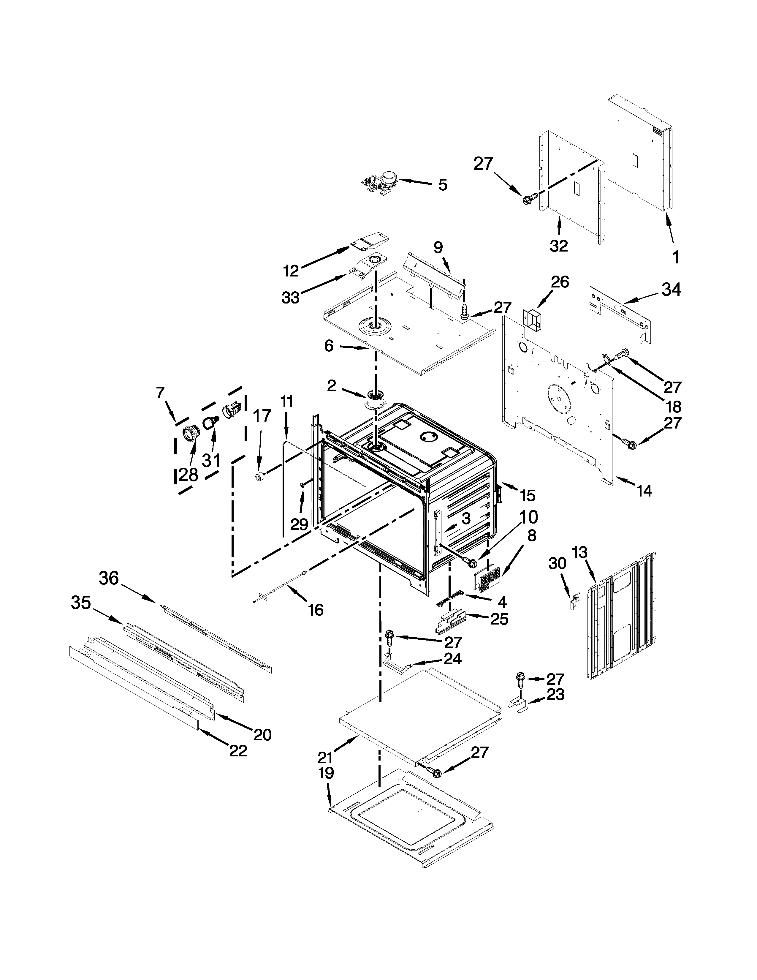 Whirlpool WOD51EC7AW04 oven parts diagram