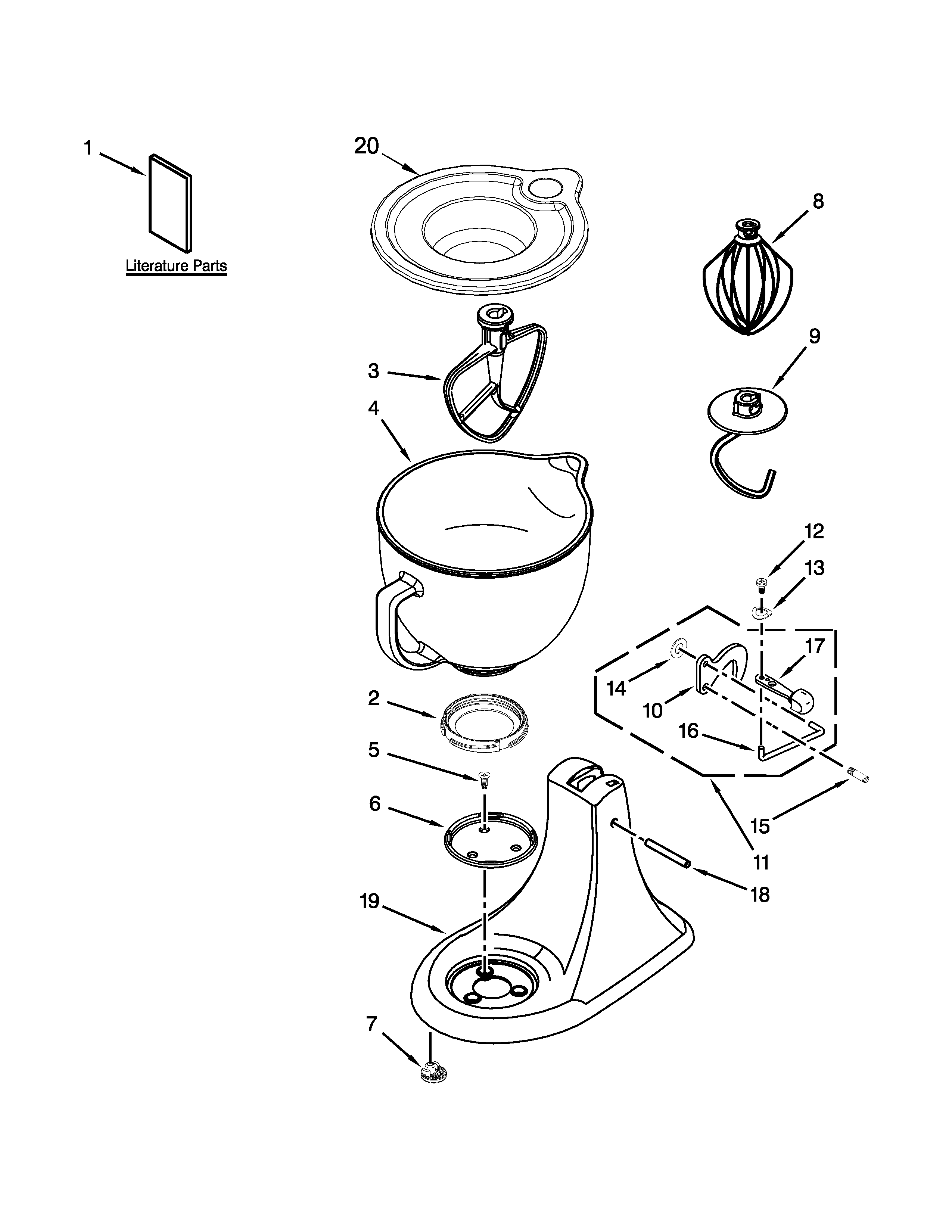 KitchenAid KSM154GBQ2SR0 base and pedestal unit parts diagram