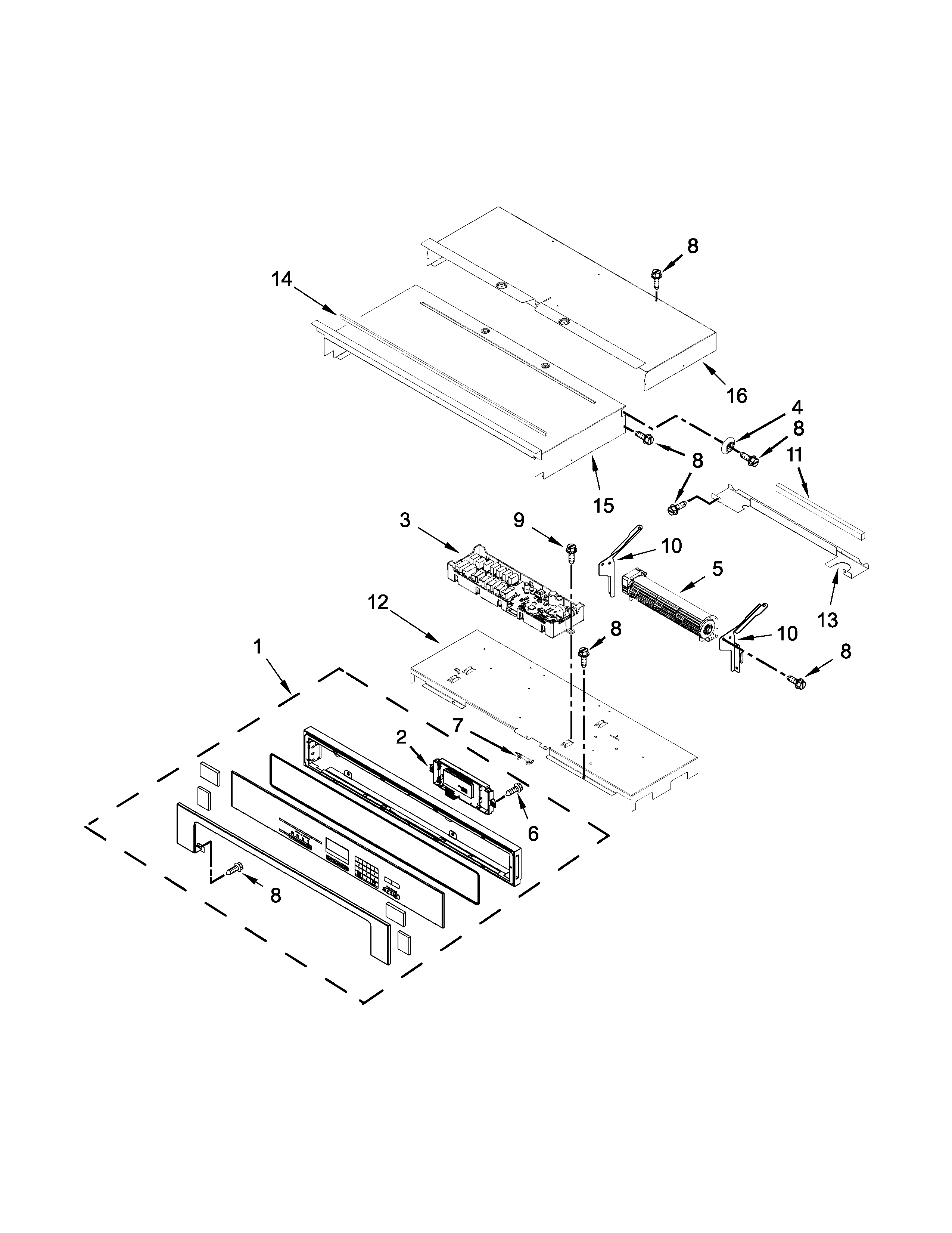 Ikea IBS550DS01 control panel parts diagram
