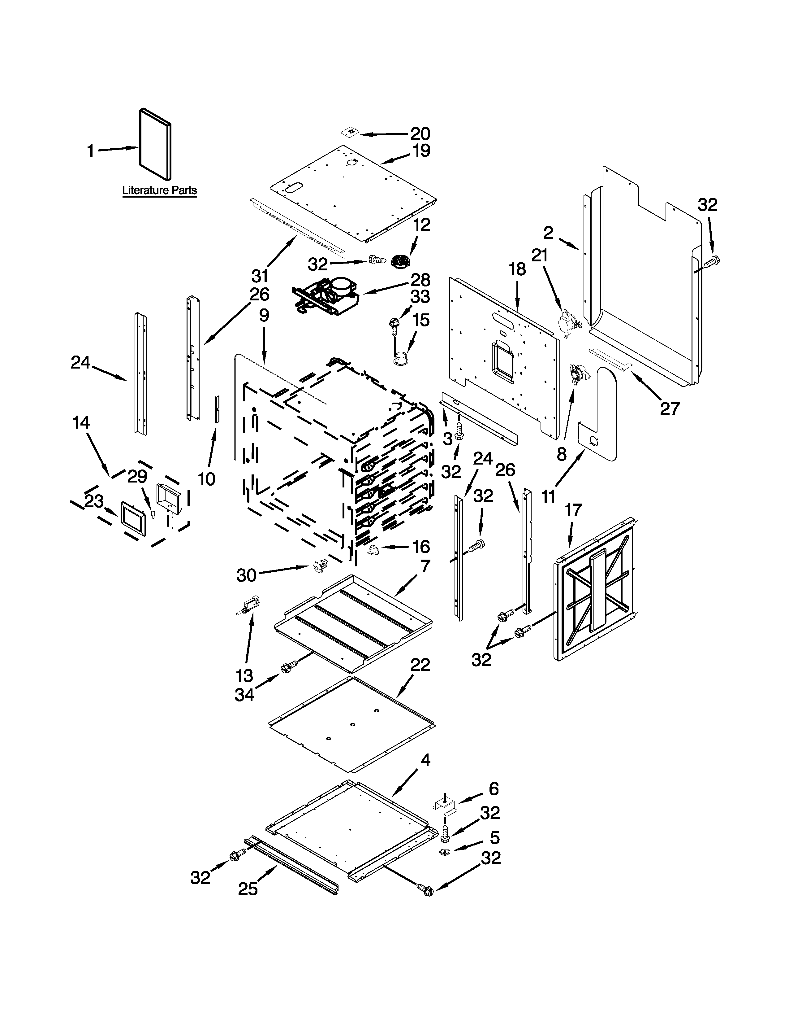 Jenn-Air JMW3430WR02 oven parts diagram