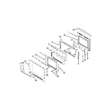 Jenn-Air JMW3430WP02 oven door parts diagram