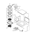 Jenn-Air JMW3430WP02 top support and turntable parts diagram