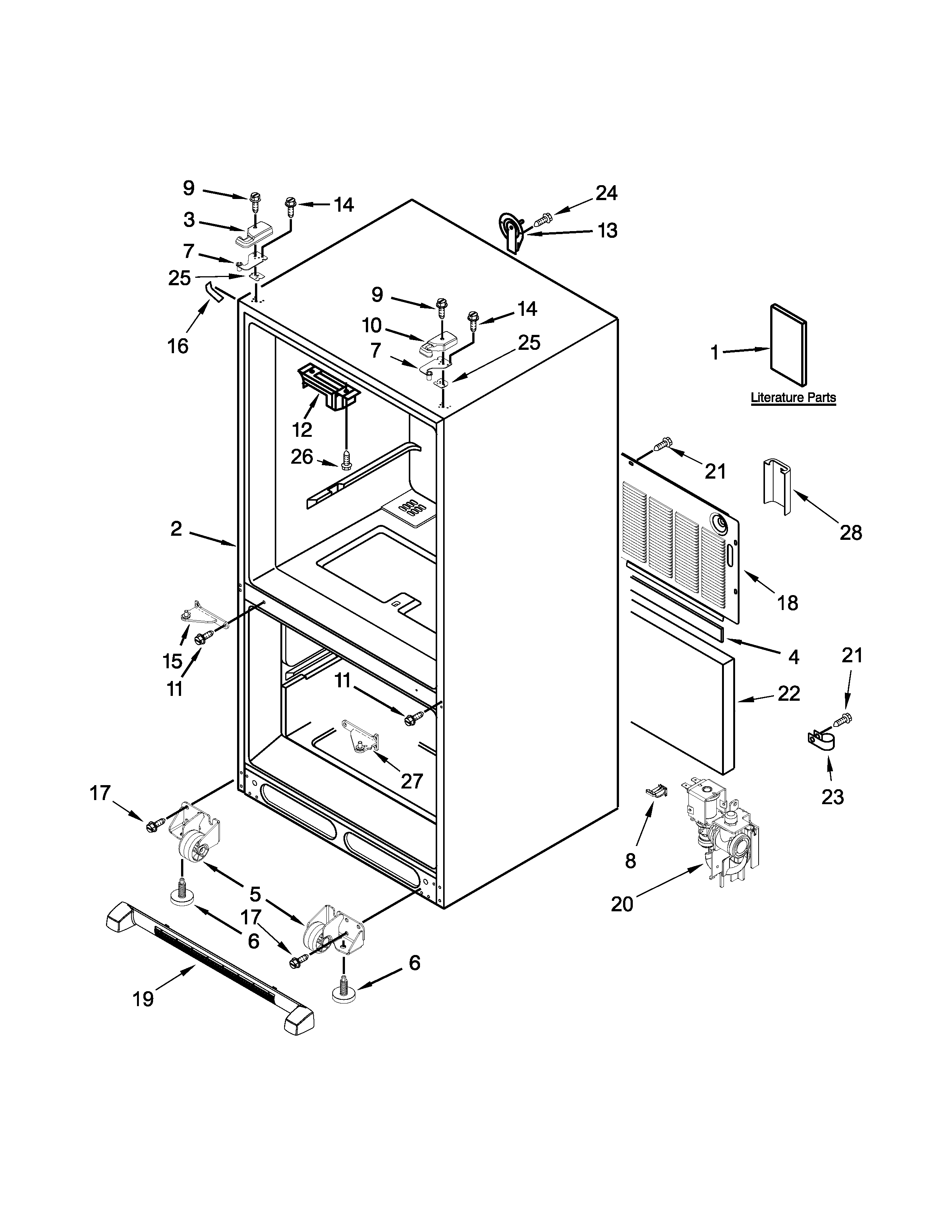 Maytag MFF2558DEM00 cabinet parts diagram
