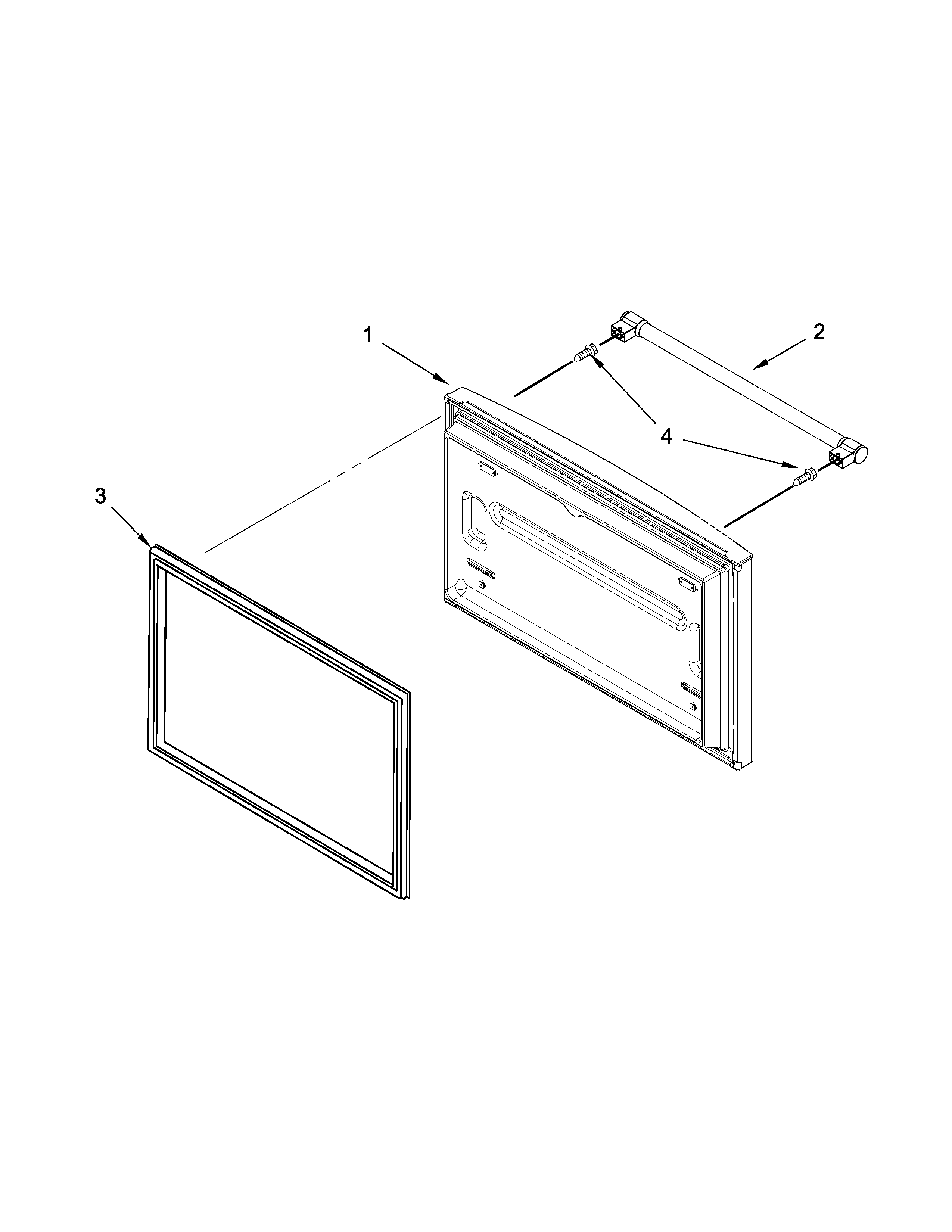 Maytag MFF2558DEM00 freezer door parts diagram