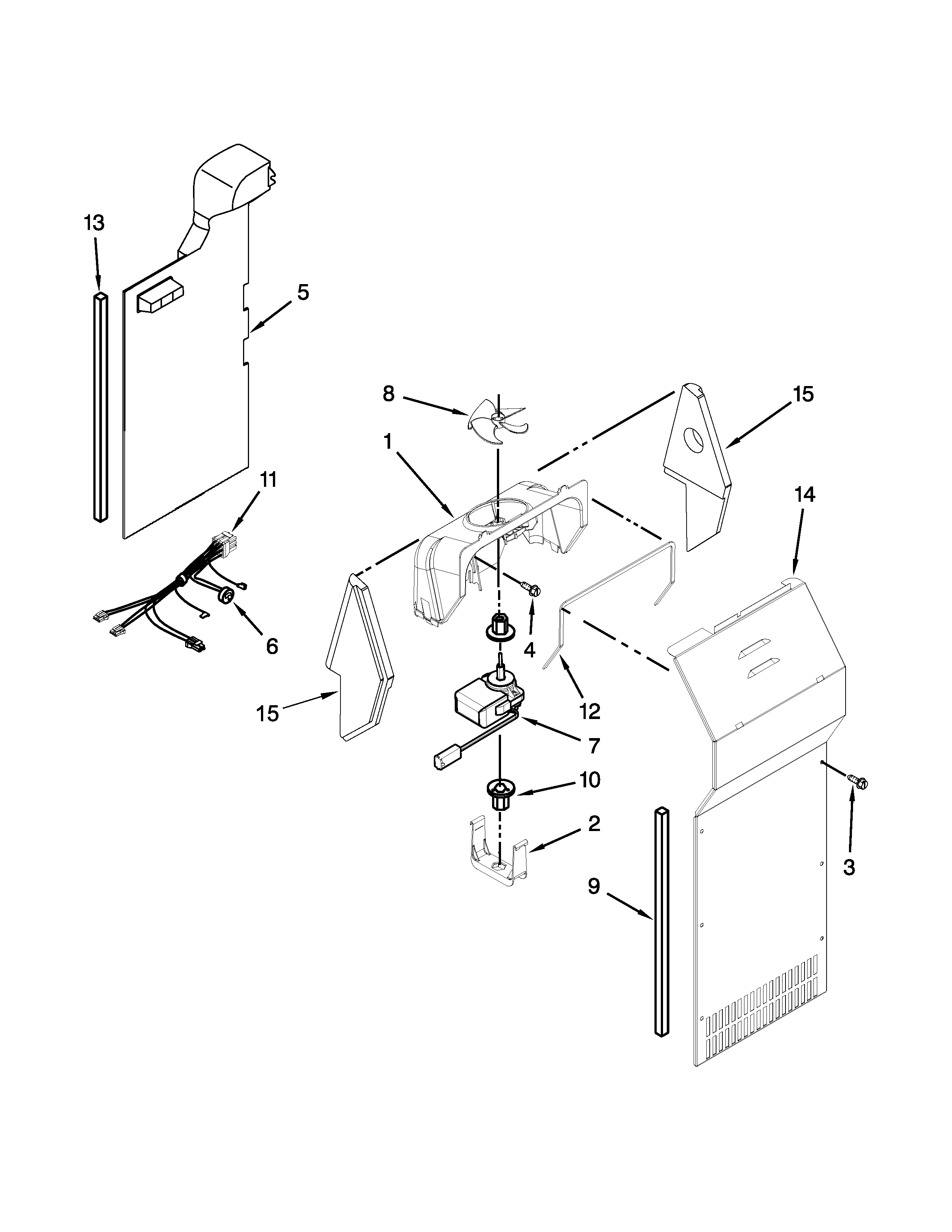 Maytag MSF25D4MDE03 air flow parts diagram