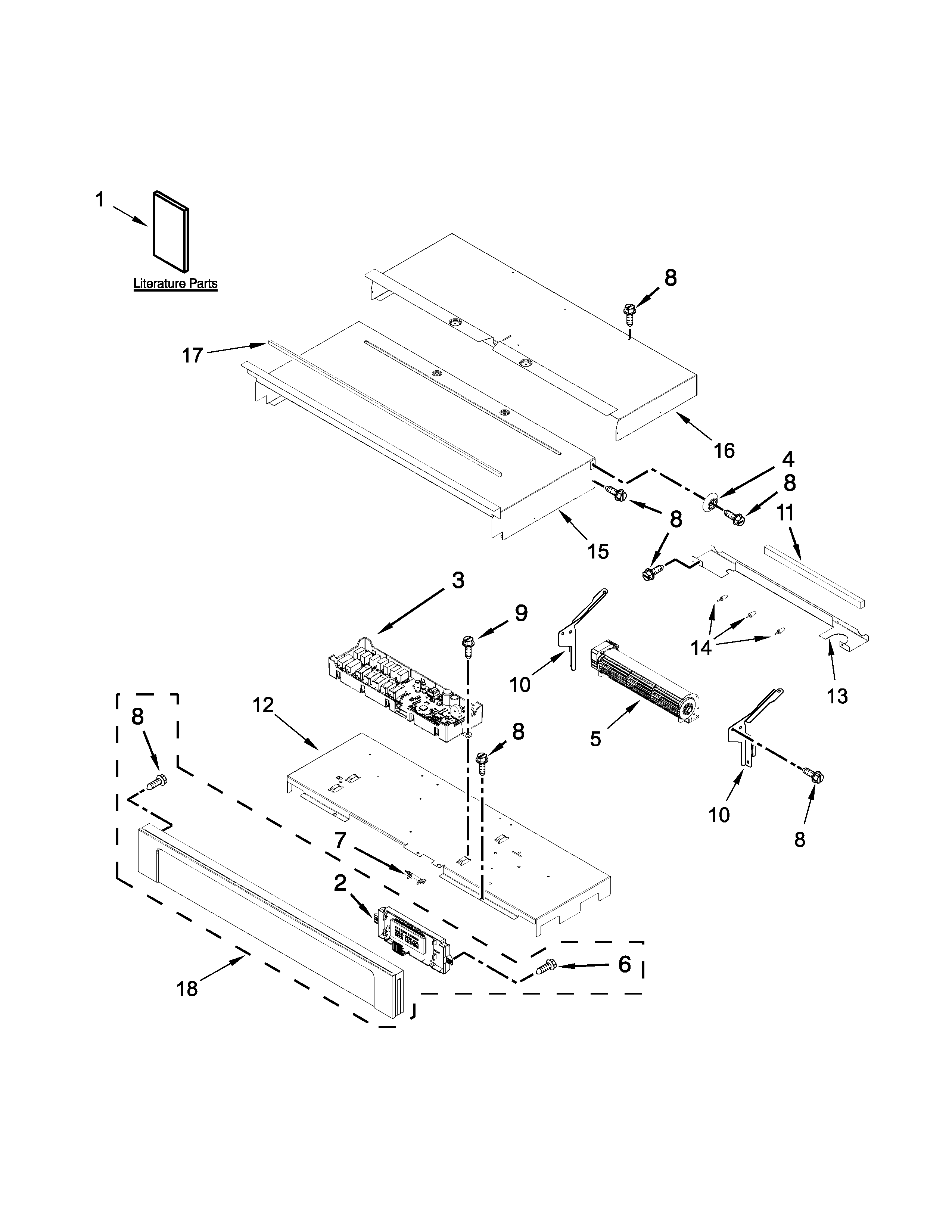 Whirlpool WOD93EC7AB04 control panel parts diagram