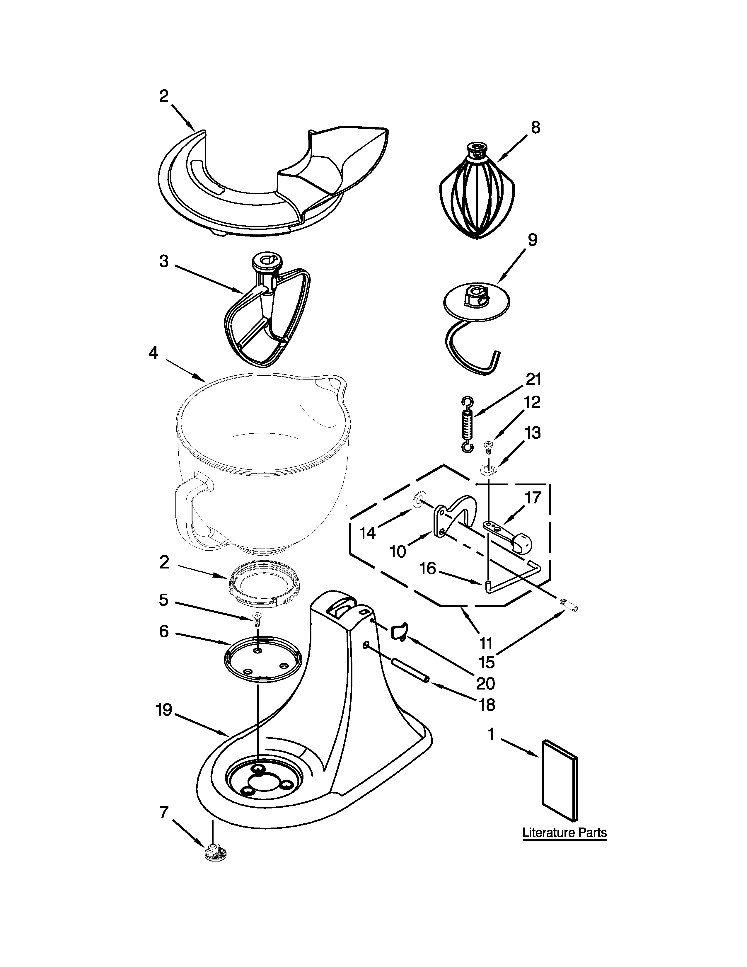 KitchenAid 5KSM155GBASA0 base and pedestal unit parts diagram