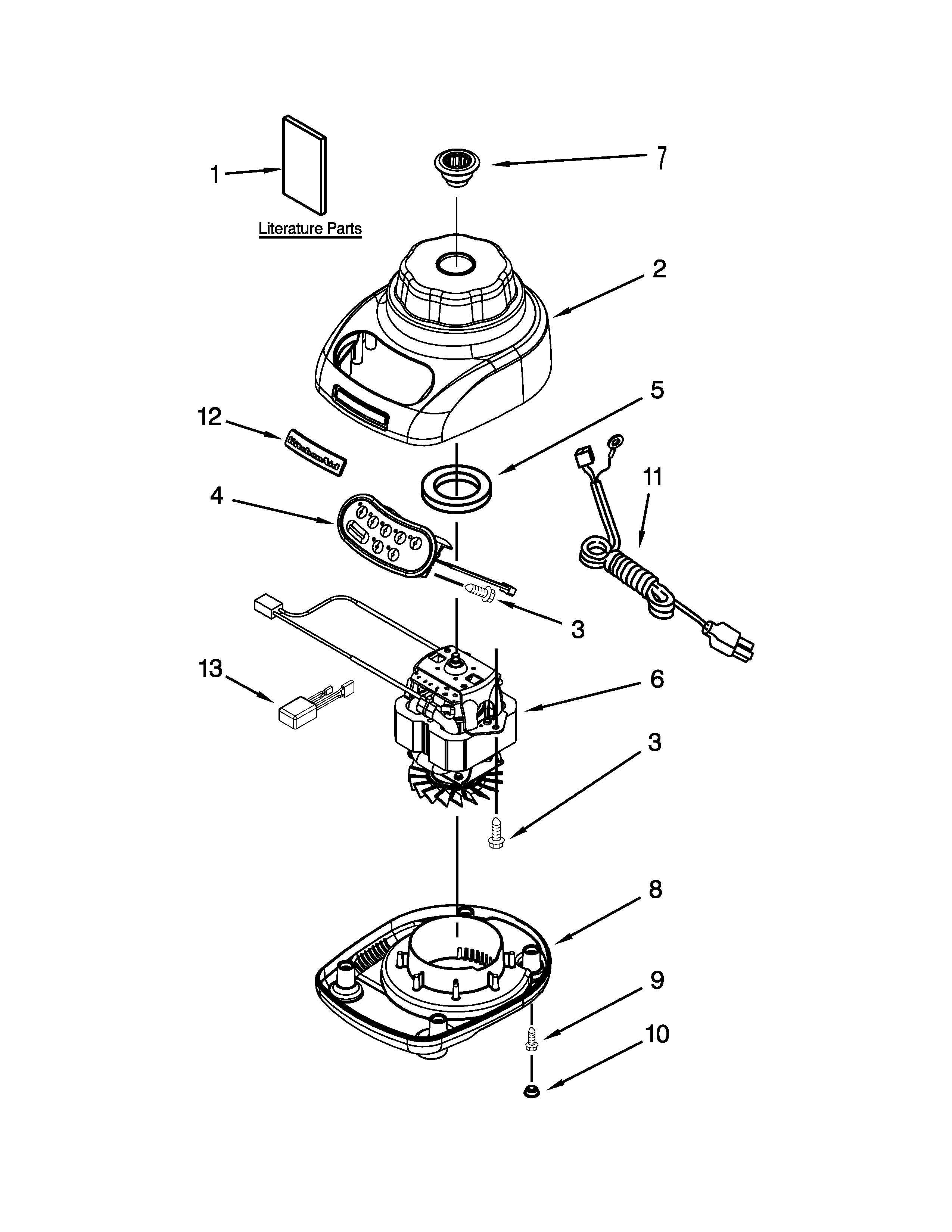 KitchenAid 5KSB5553EGA0 unit parts diagram