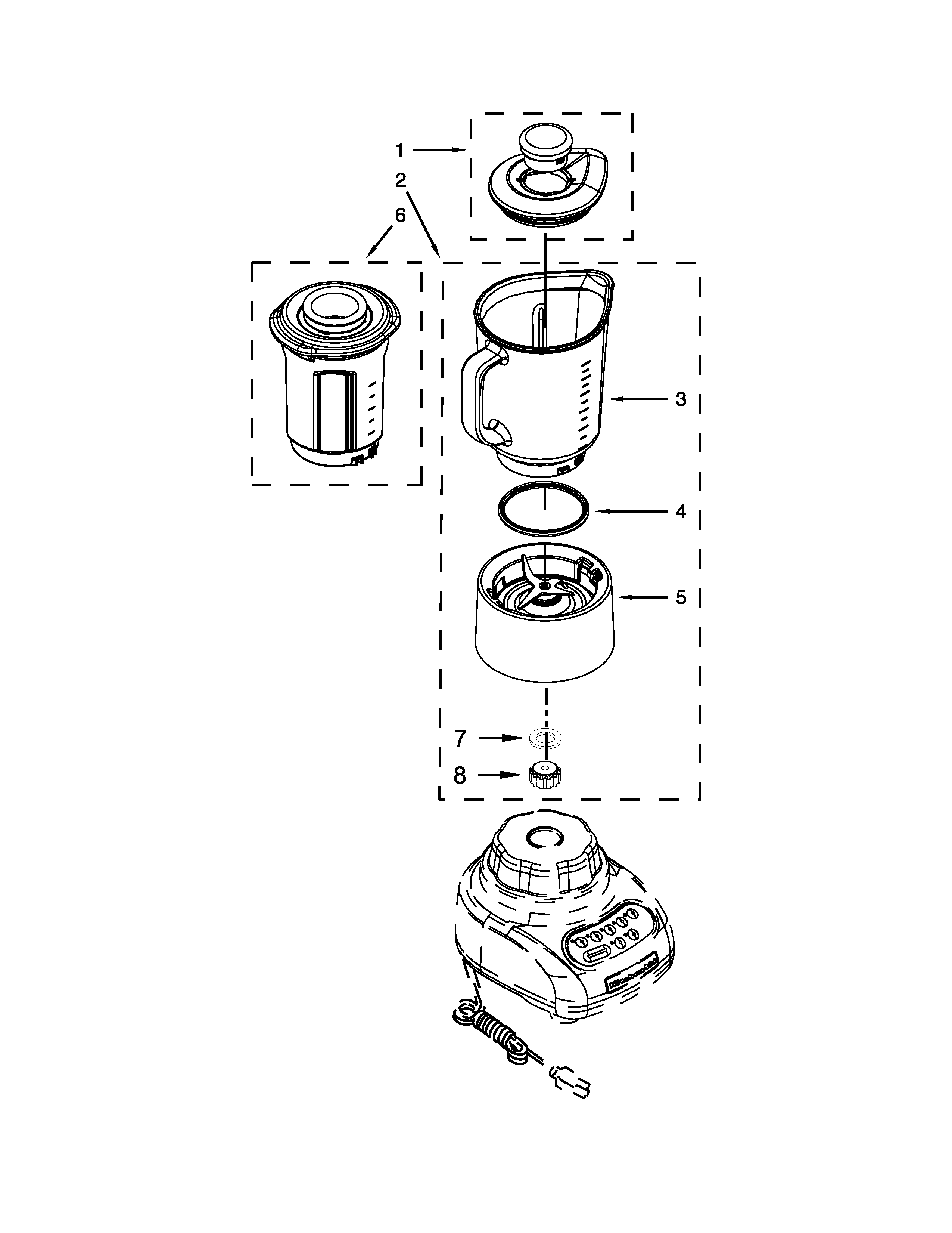 KitchenAid 5KSB5553EGA0 attachment parts diagram