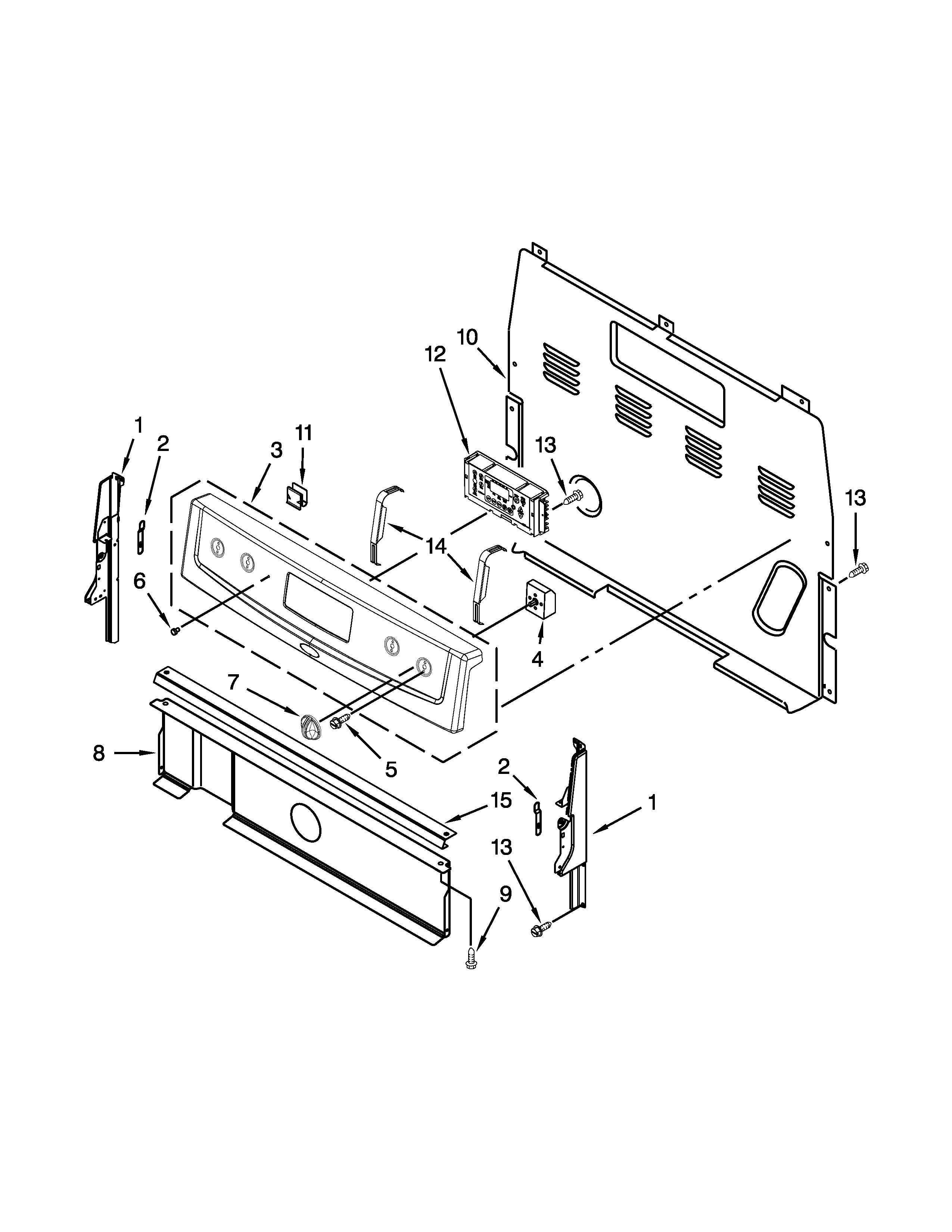 Ikea IES350XW2 control panel parts diagram