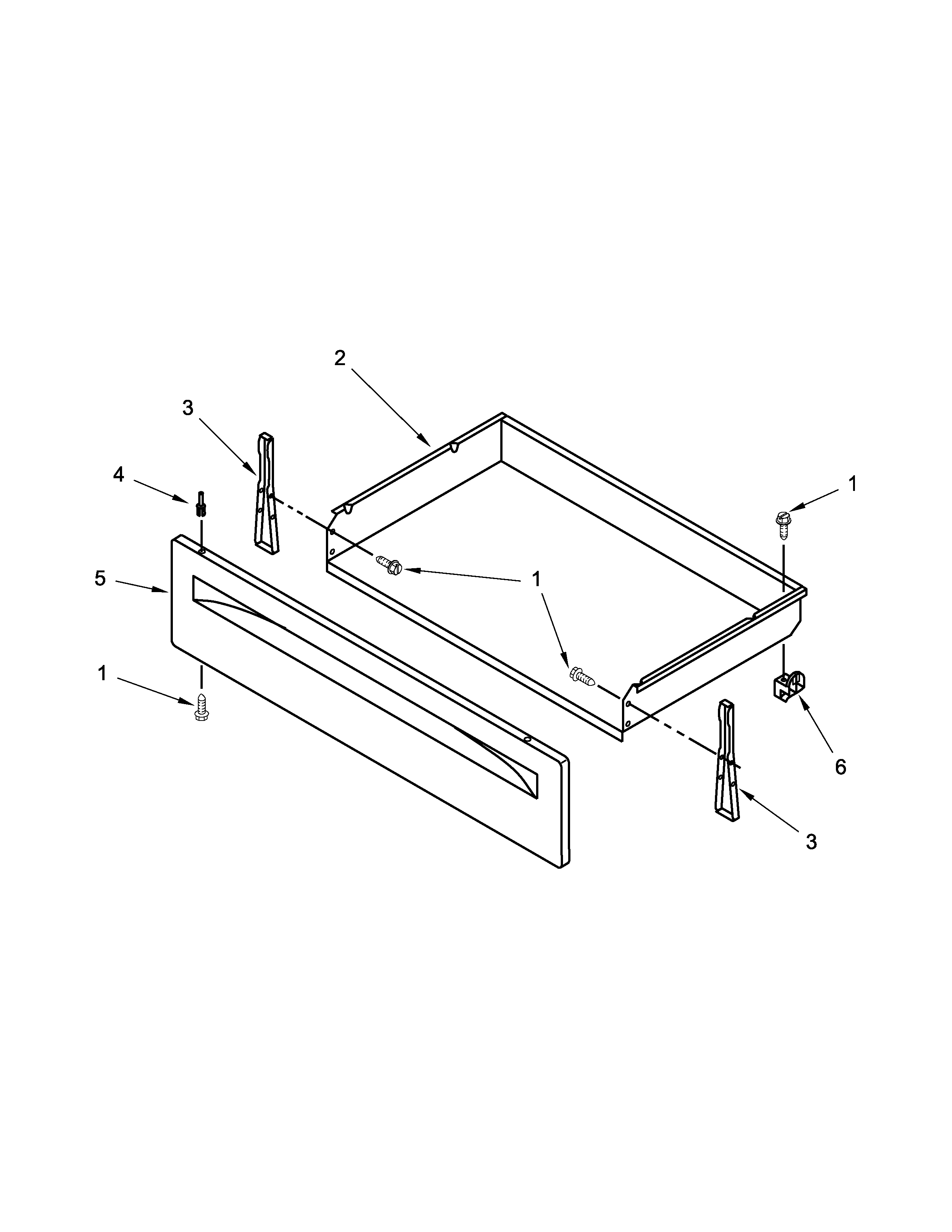Ikea IES350XW2 drawer parts diagram