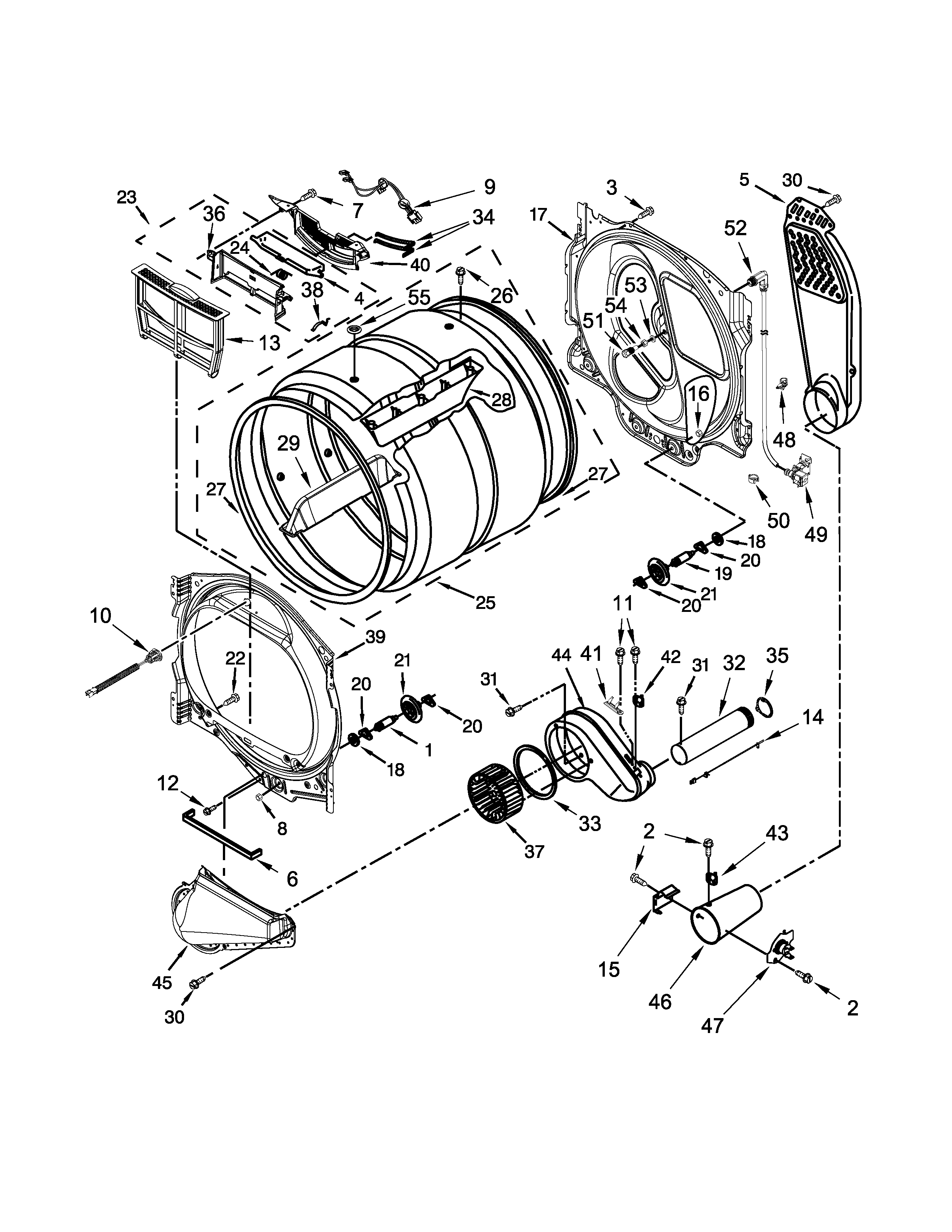 Whirlpool WGD8500DW2 bulkhead parts diagram
