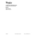 Whirlpool WMH76719CW1 cover sheet diagram