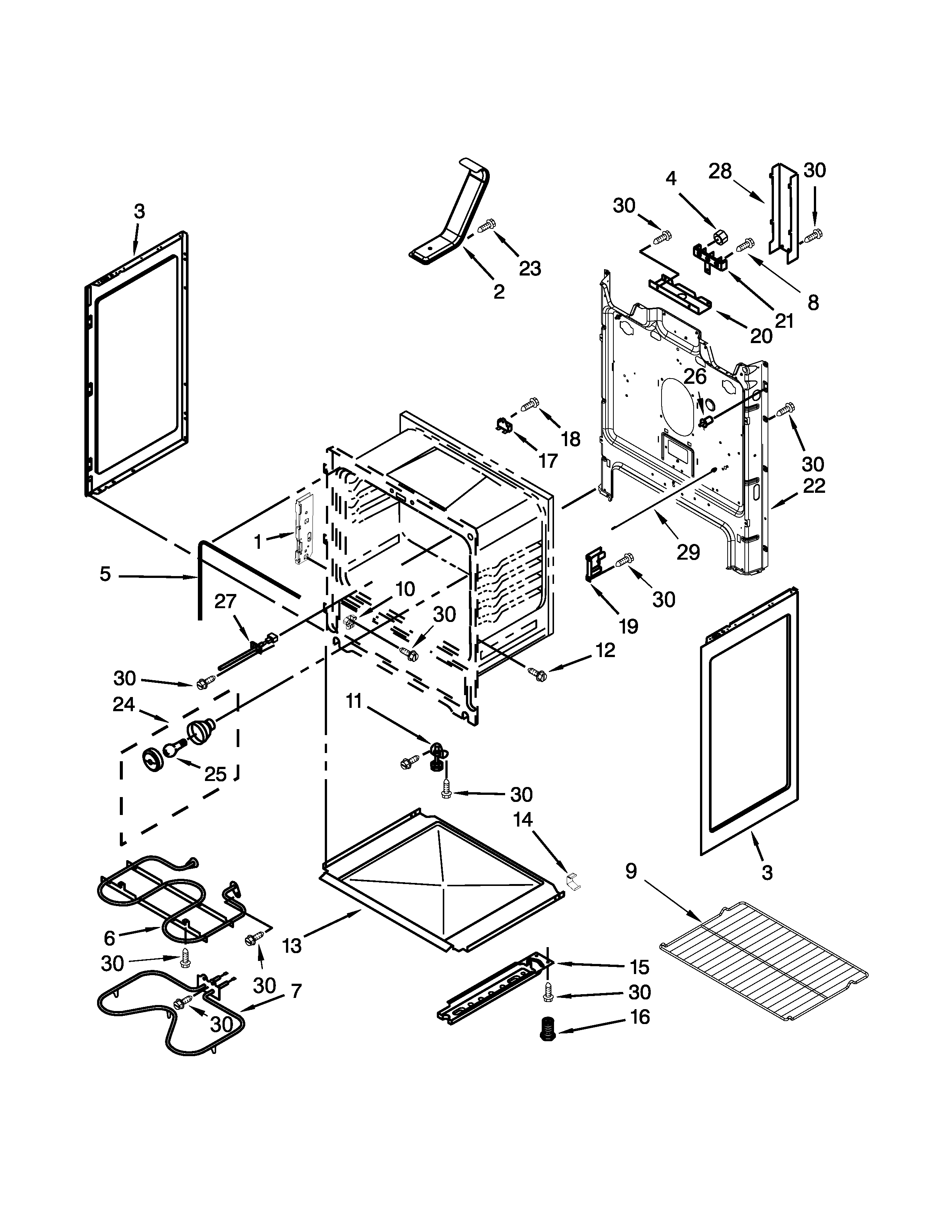 Ikea IES350XW3 chassis parts diagram