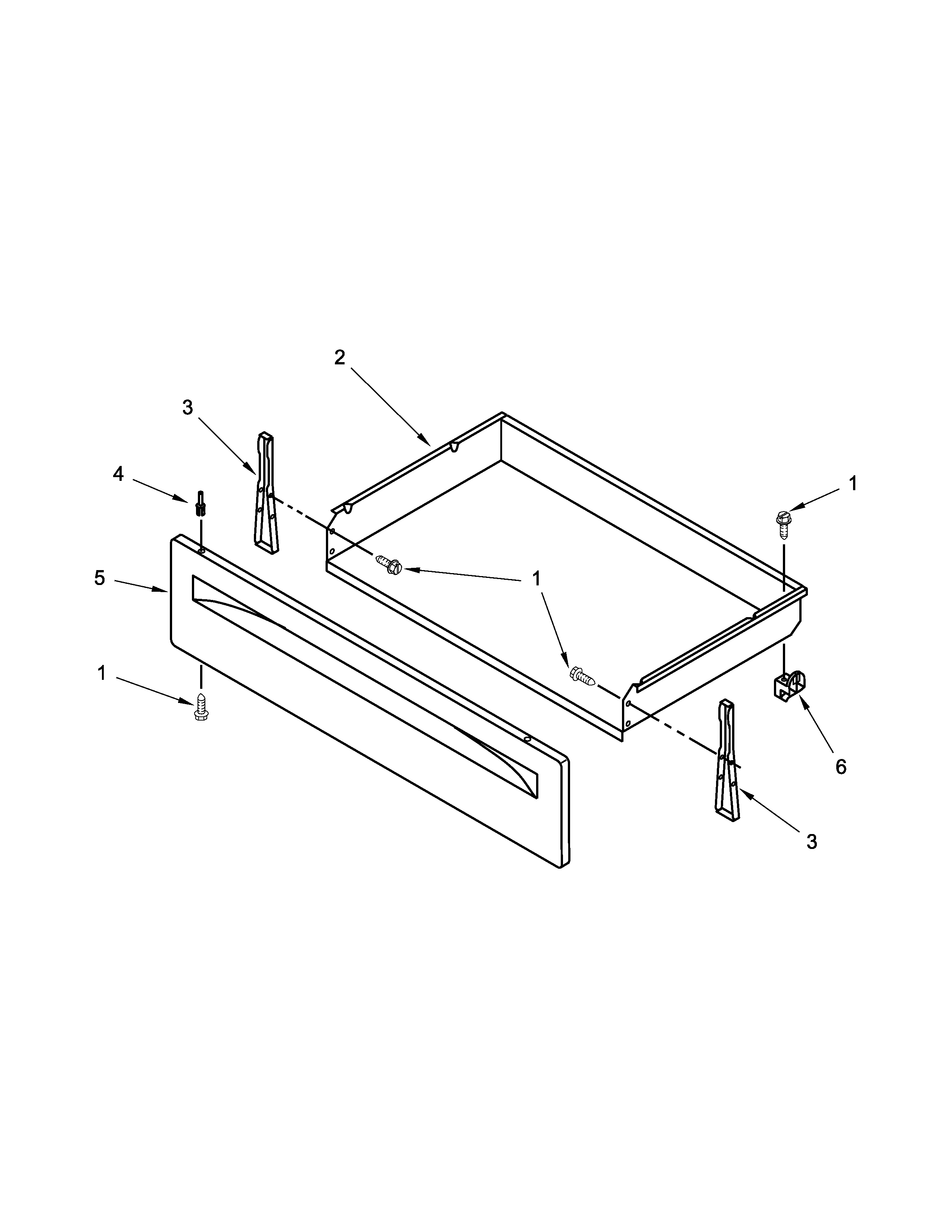 Ikea IES350XW3 drawer parts diagram