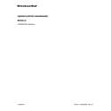 KitchenAid KUDE60HXSS2 cover sheet diagram