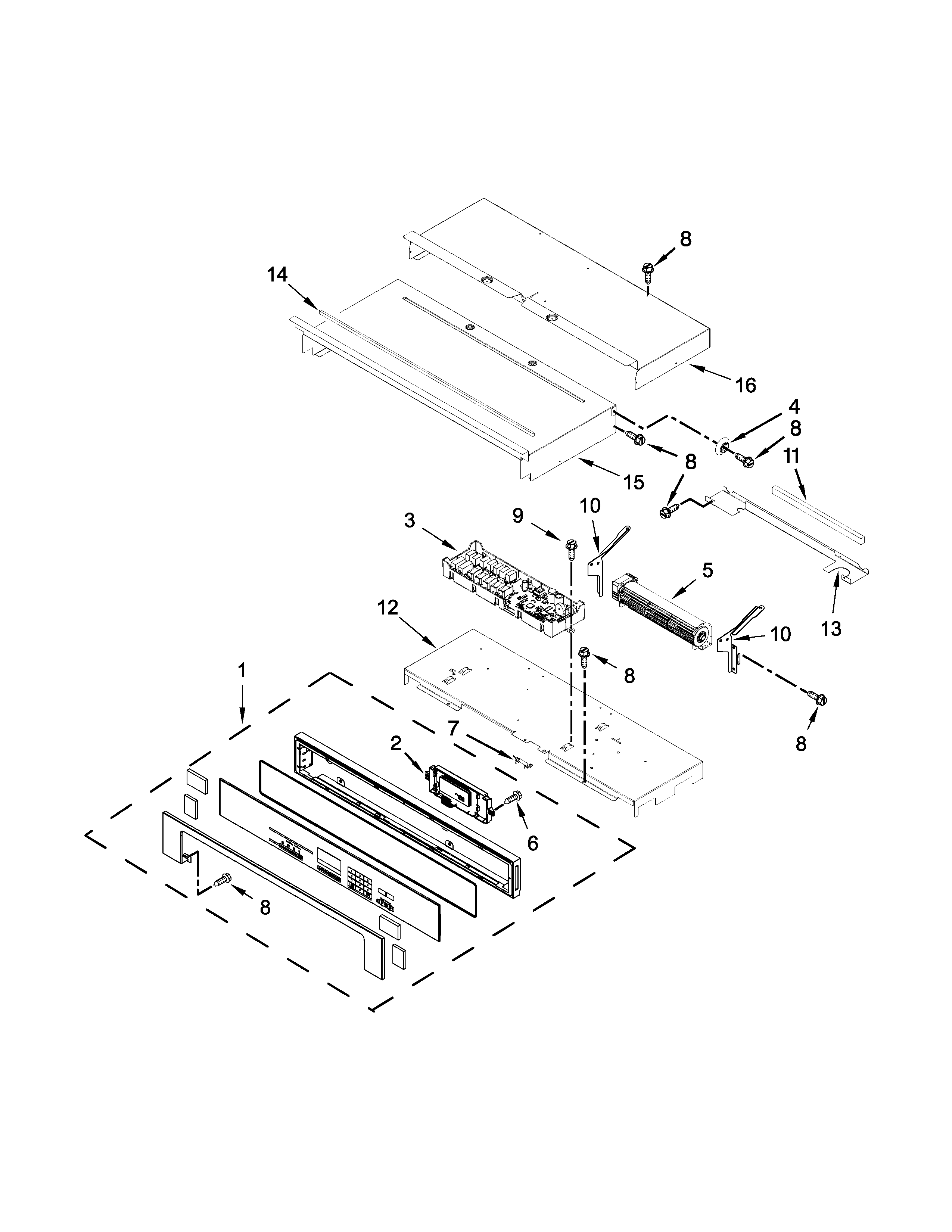 Ikea IBS300DS01 control panel parts diagram
