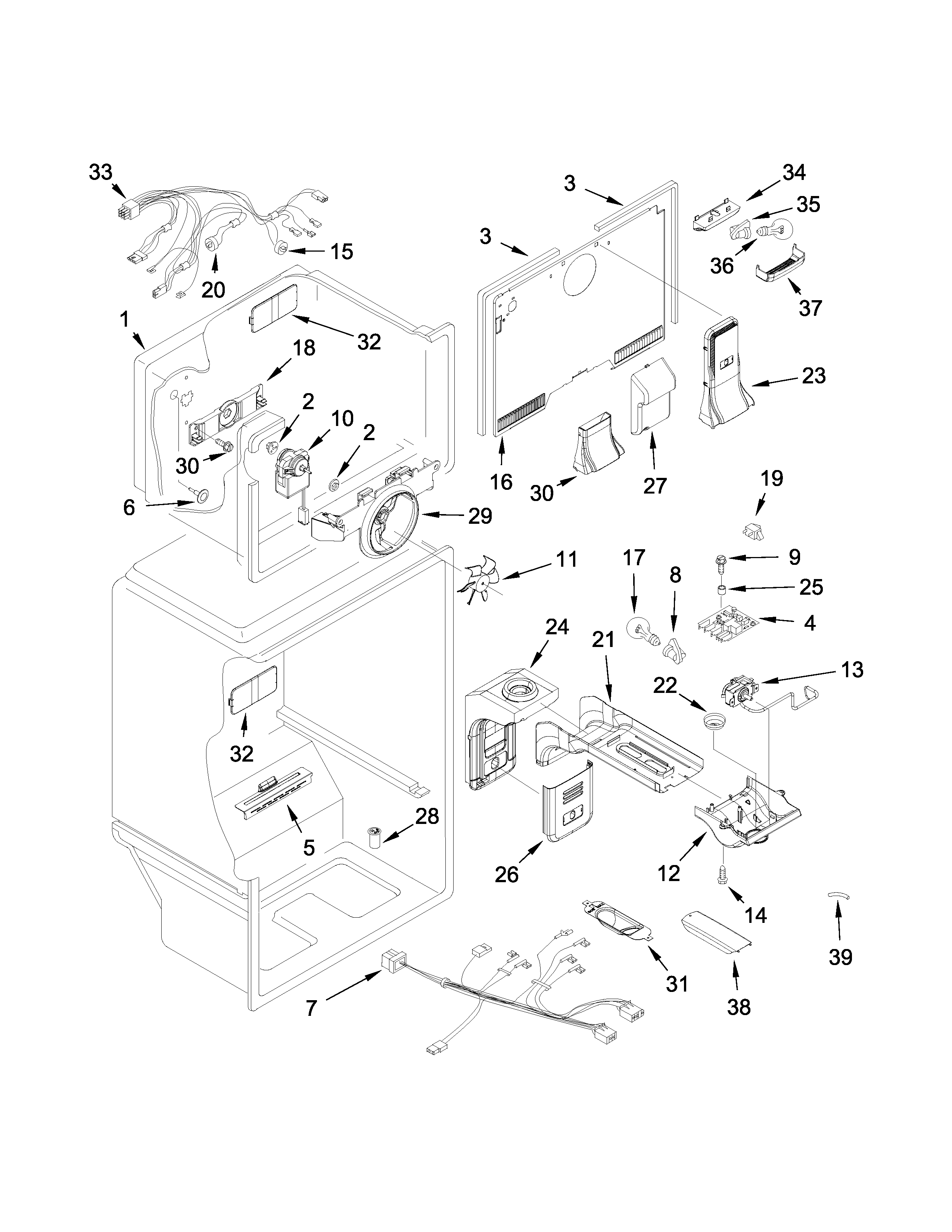 Gladiator GARF19XXYK00 liner parts diagram
