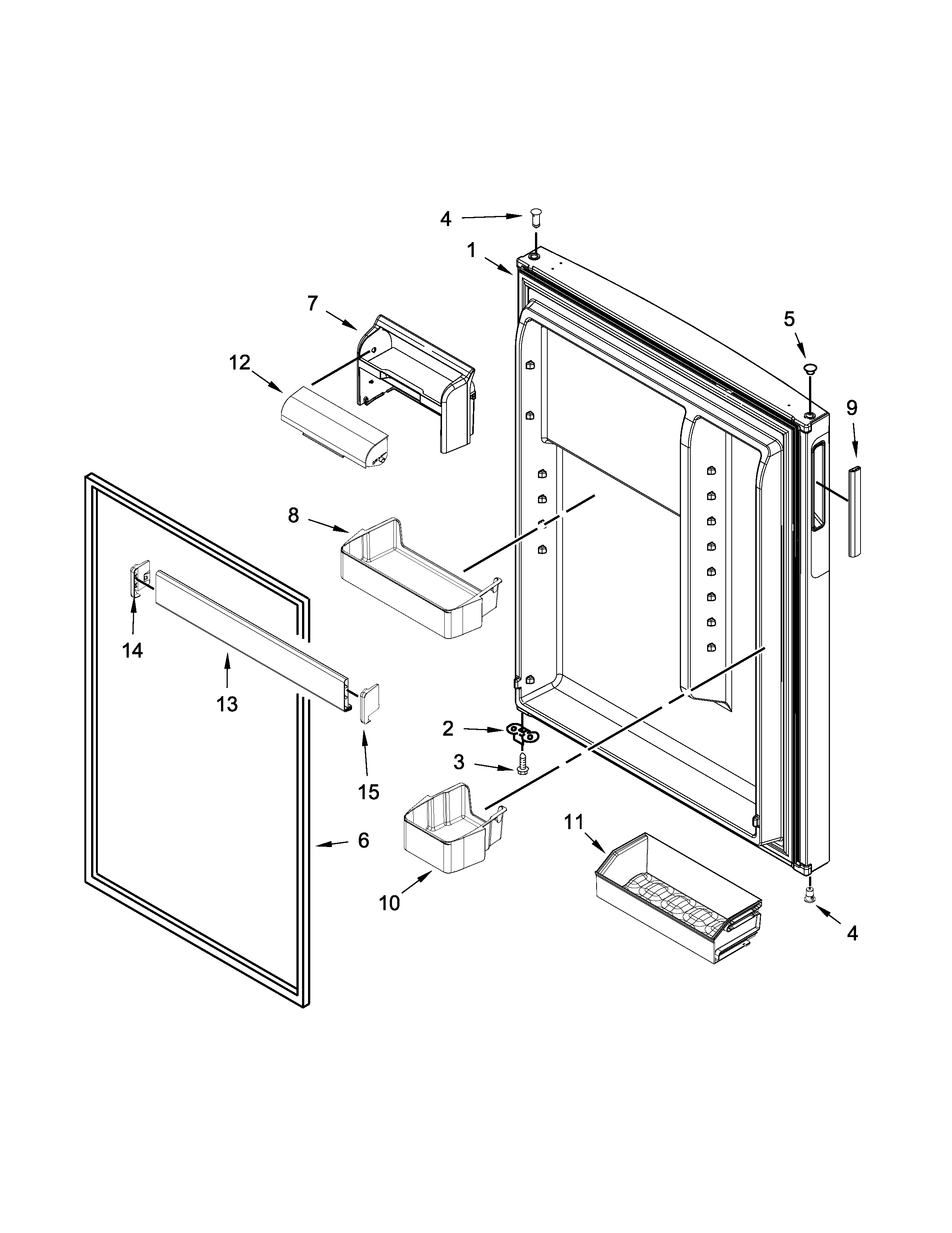 Gladiator GARF19XXYK00 bottom door diagram