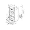 Whirlpool WRF532SNBM01 cabinet parts diagram