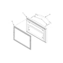 Whirlpool WRF532SNBM01 freezer door parts diagram