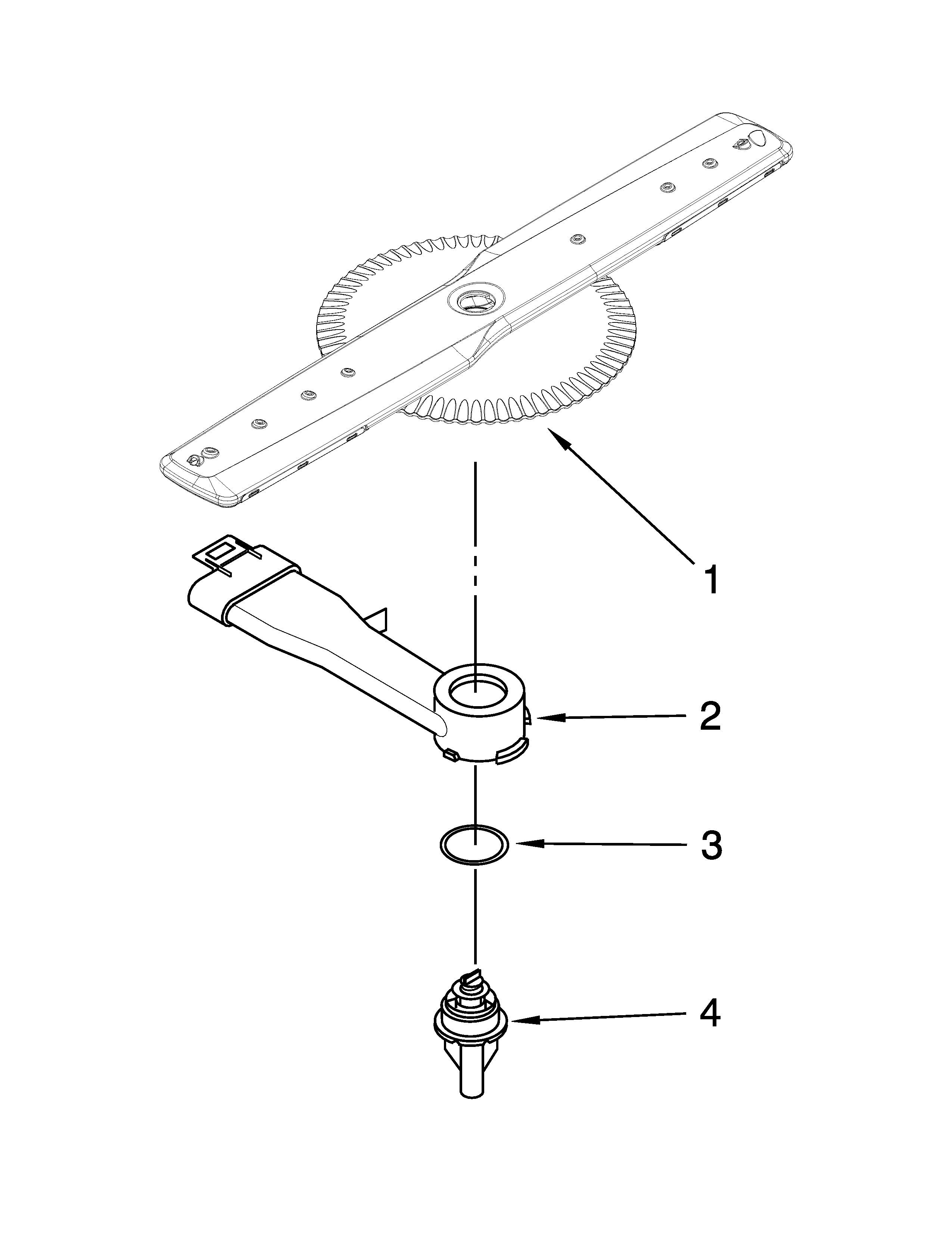 Maytag MDB6769PAB0 lower washarm parts diagram