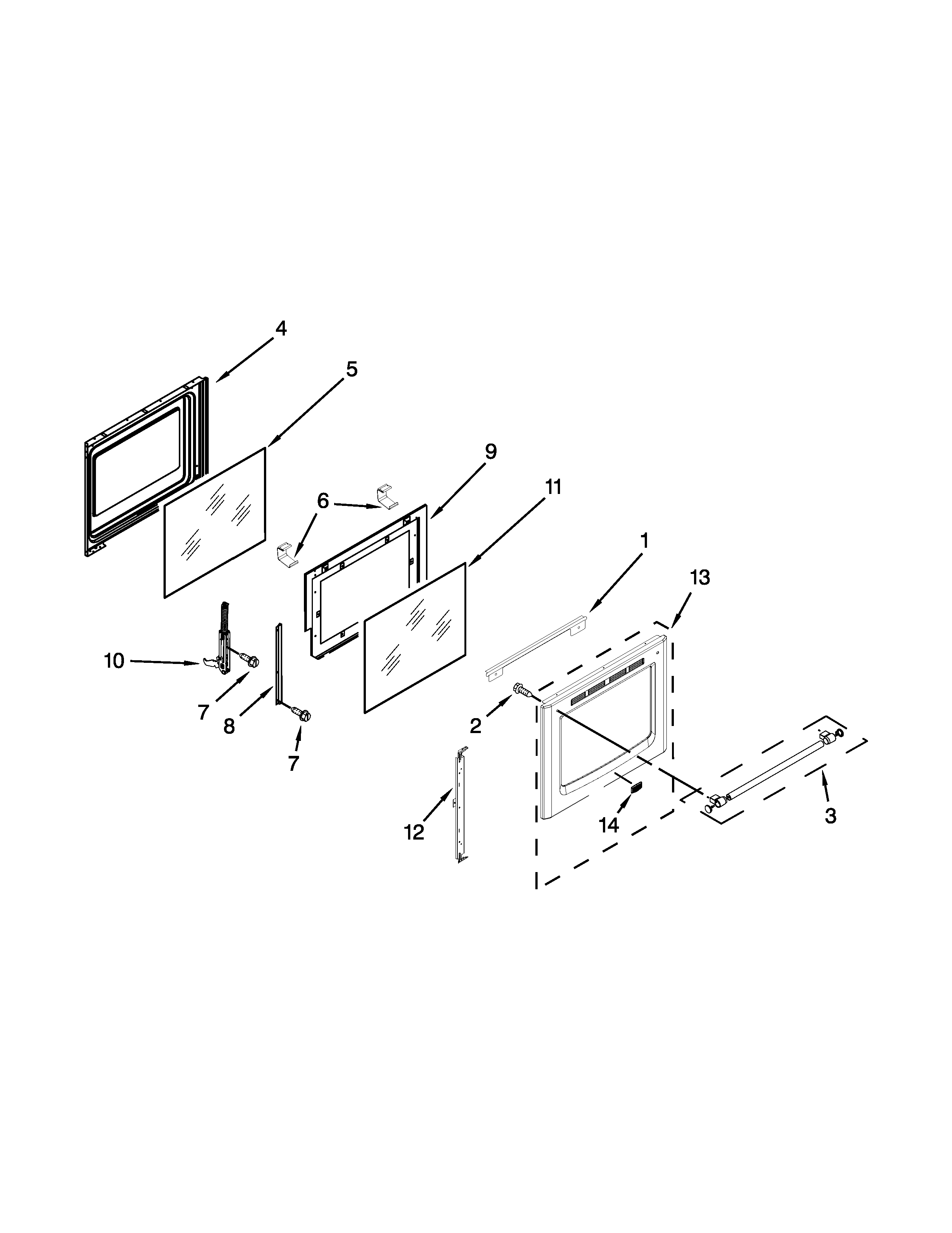 Maytag MGR8700DS2 door parts diagram