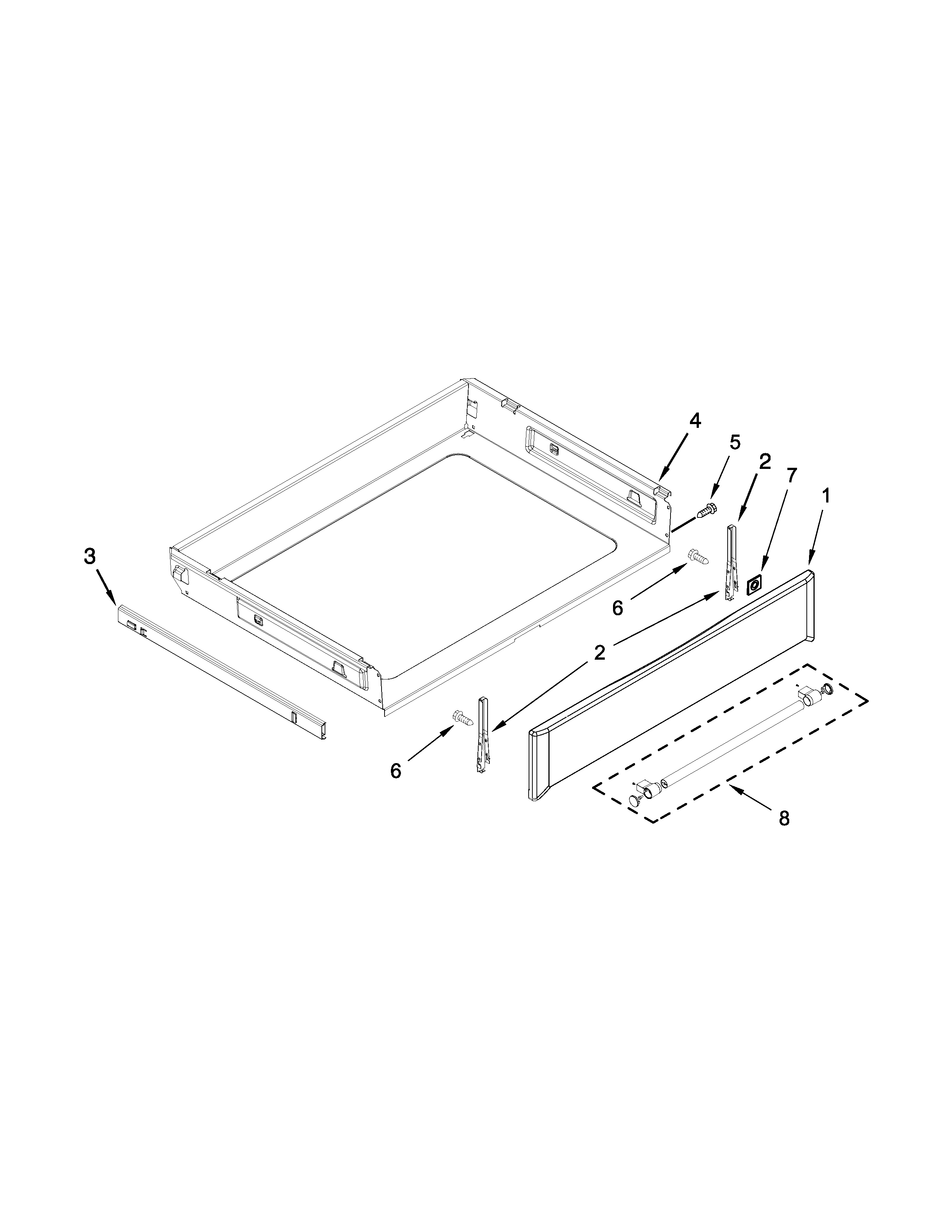 Maytag MGR8700DS2 drawer parts diagram