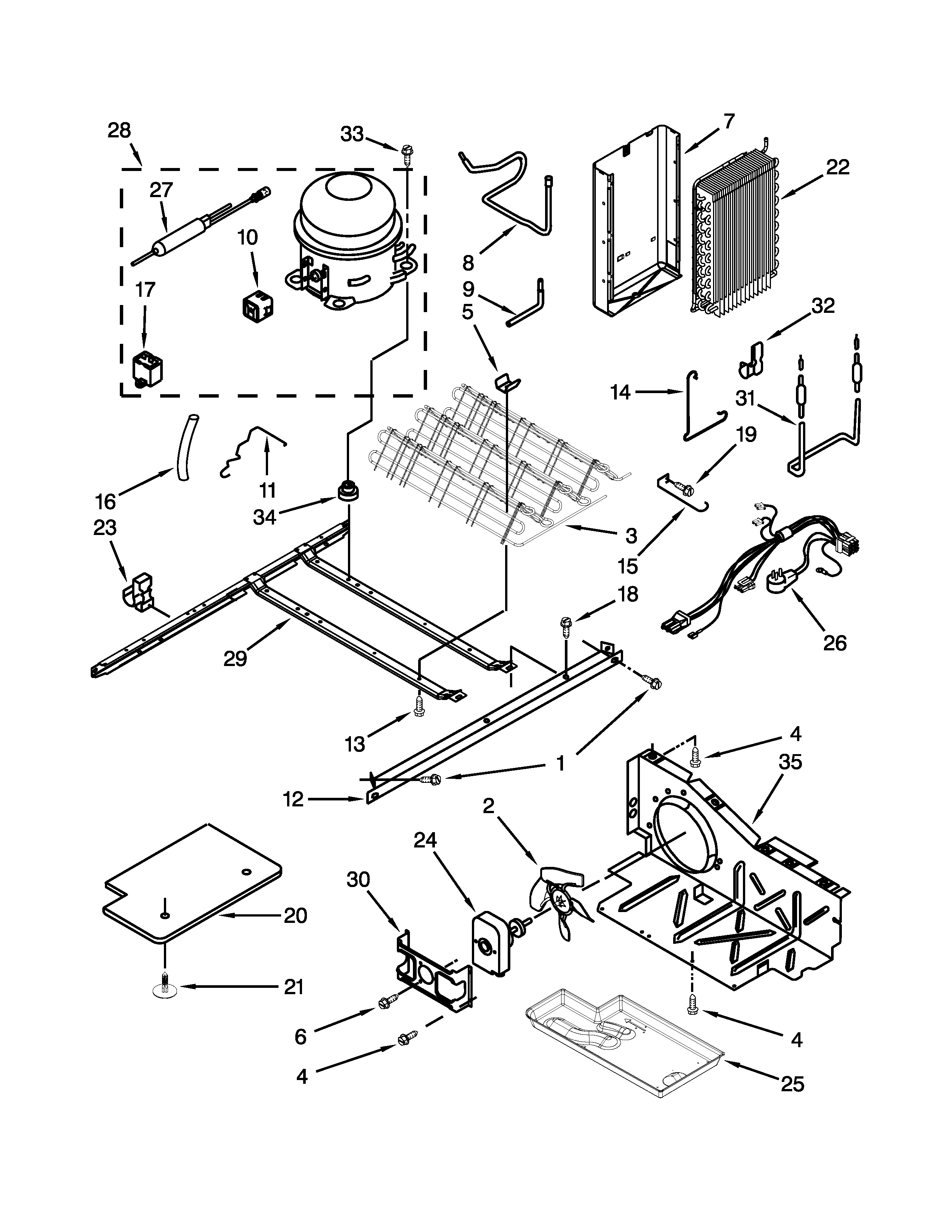 Whirlpool 8ED5FHKXVY03 unit parts diagram