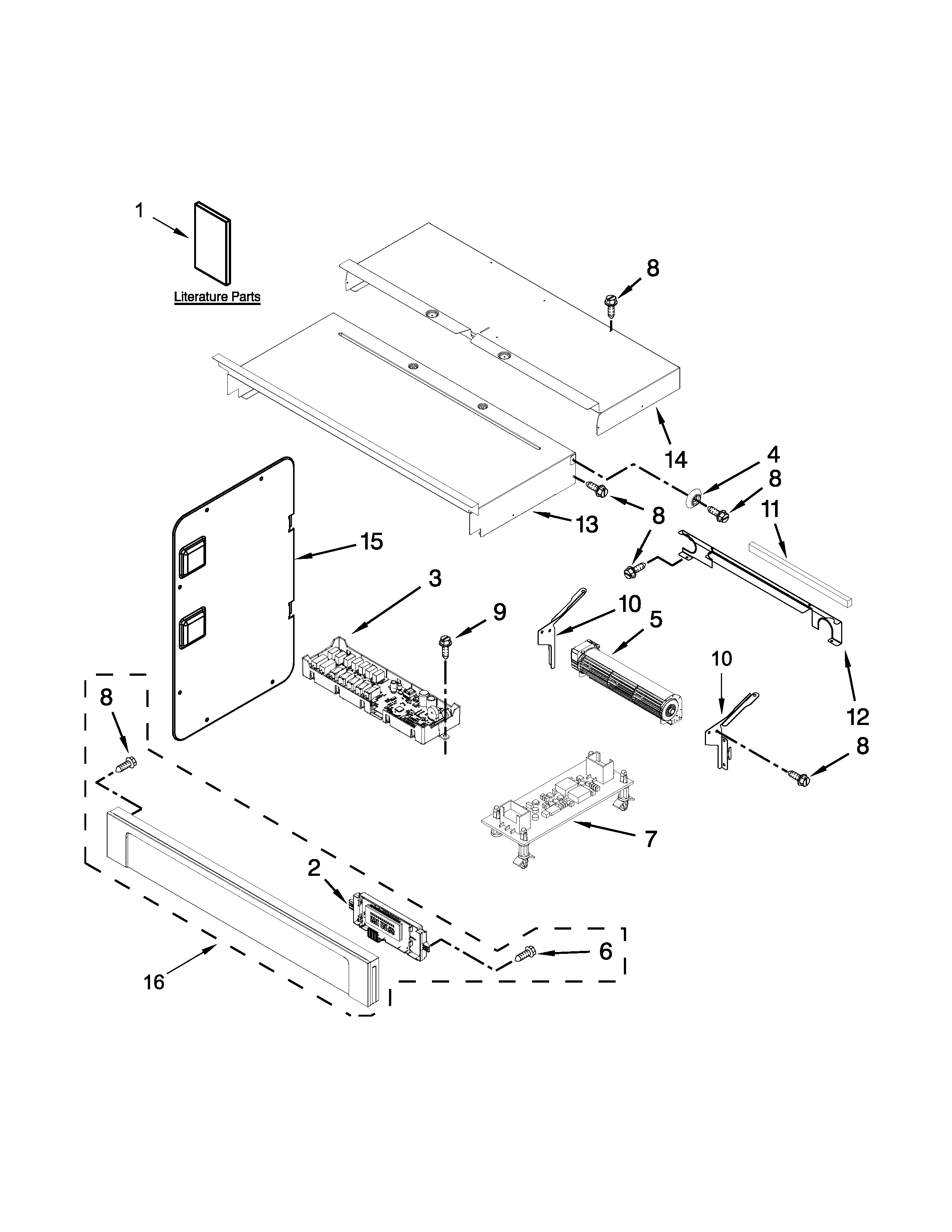 Whirlpool WOC95EC0AB03 control panel parts diagram