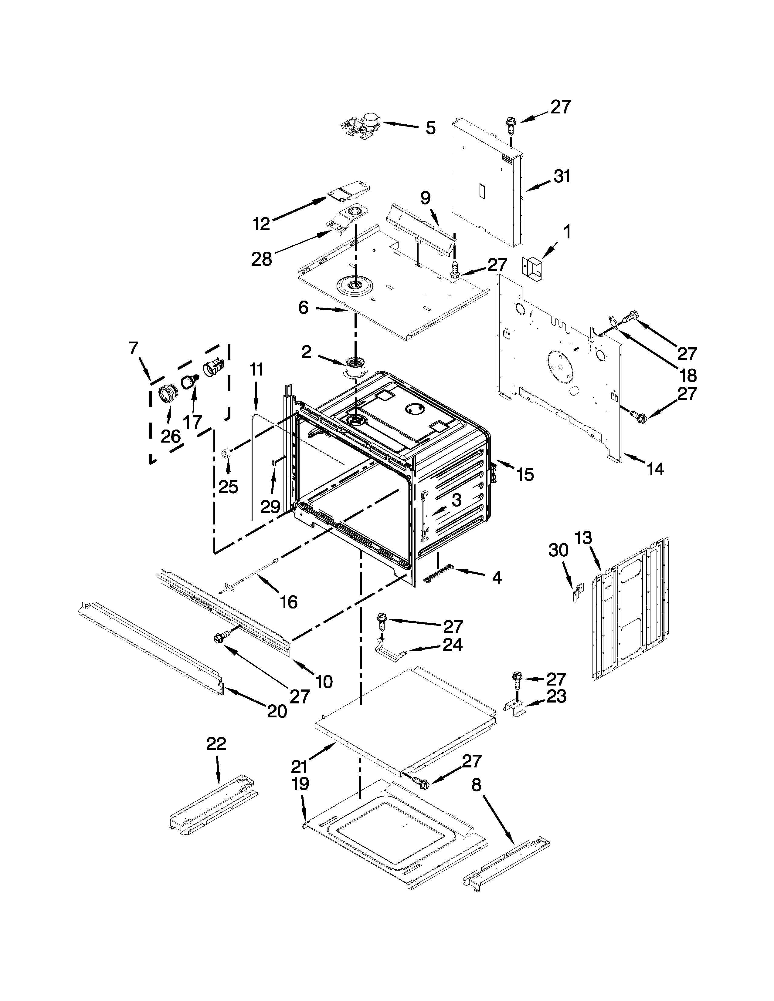 Whirlpool WOC95EC0AB03 oven parts diagram