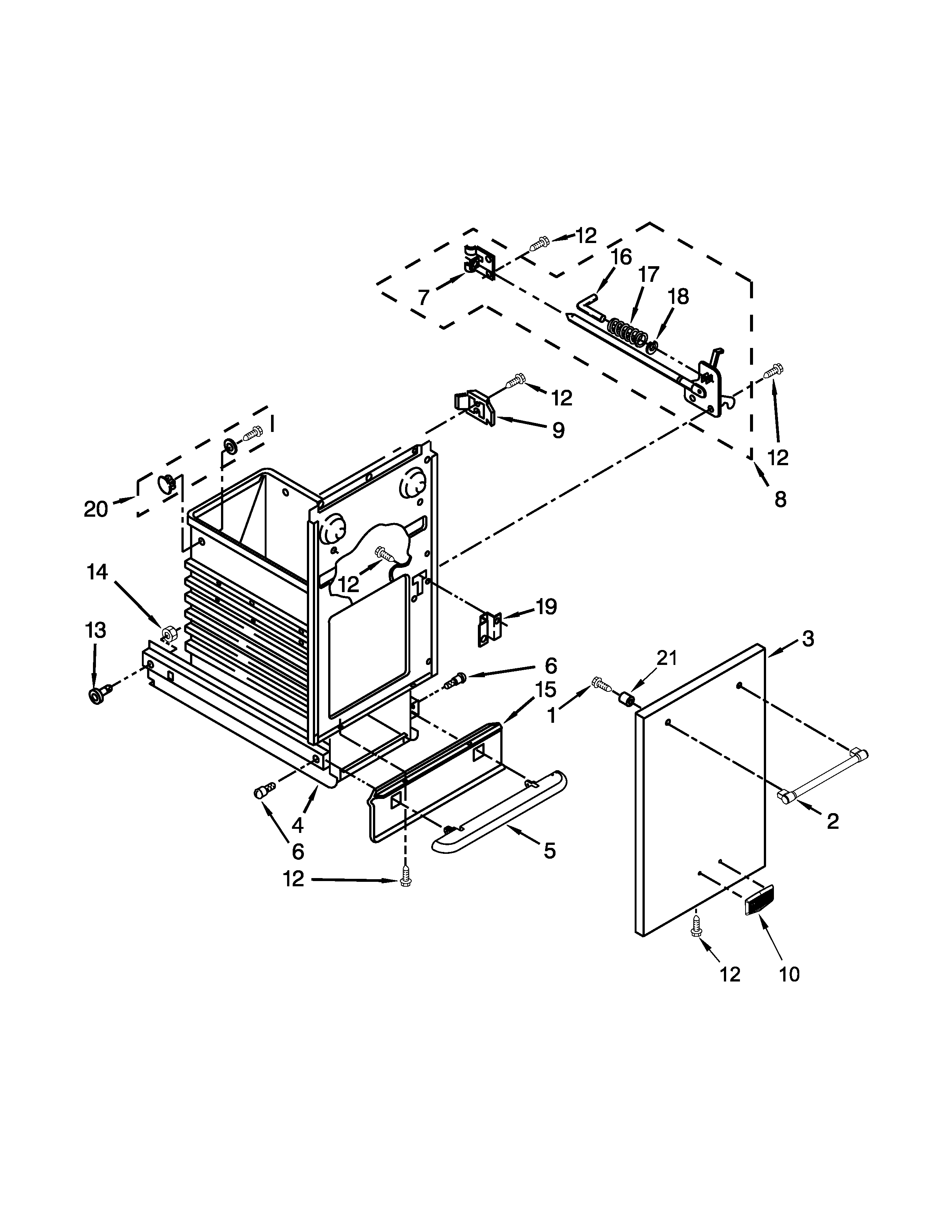 Maytag MTUC7500ADM2 container parts diagram