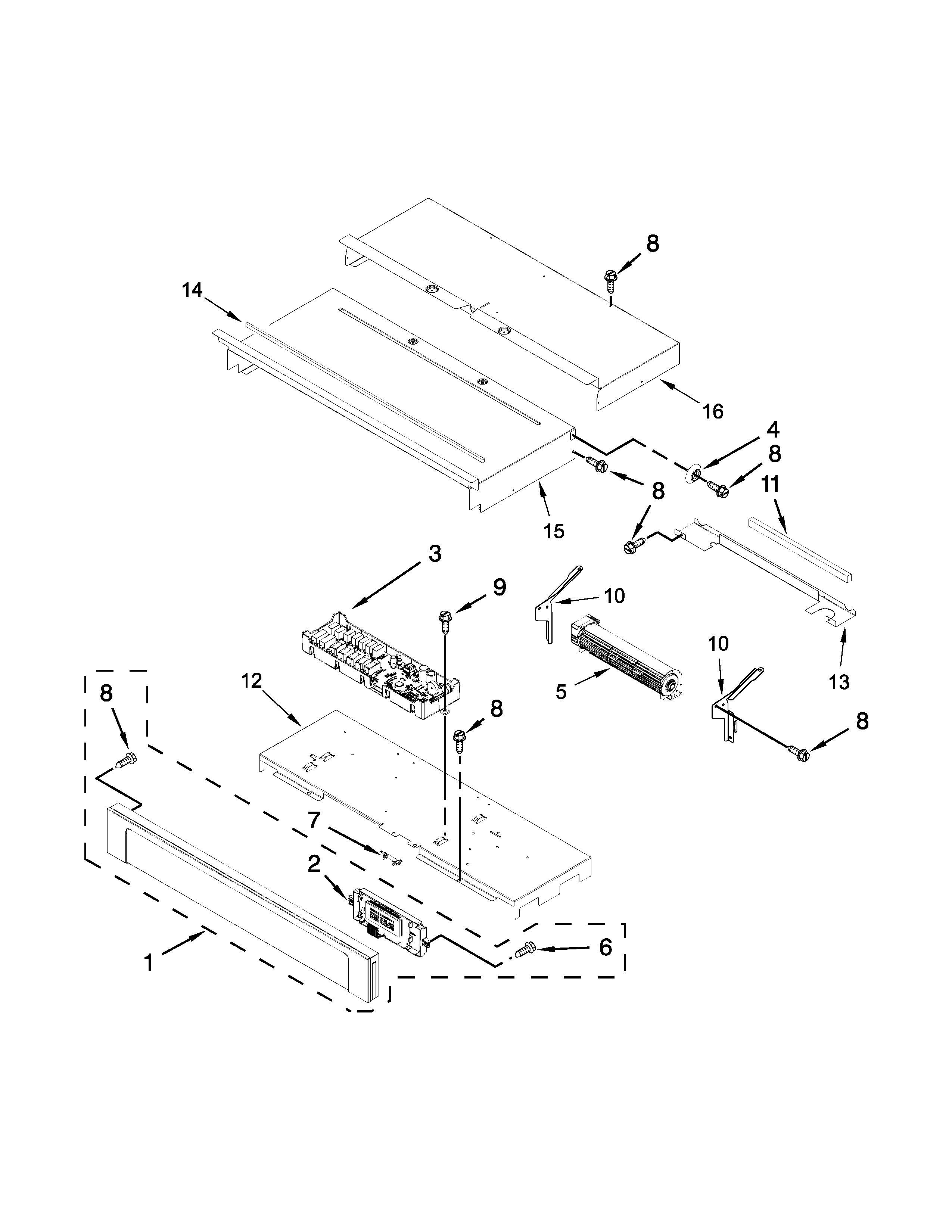 Amana AWO6313SFS00 control panel parts diagram