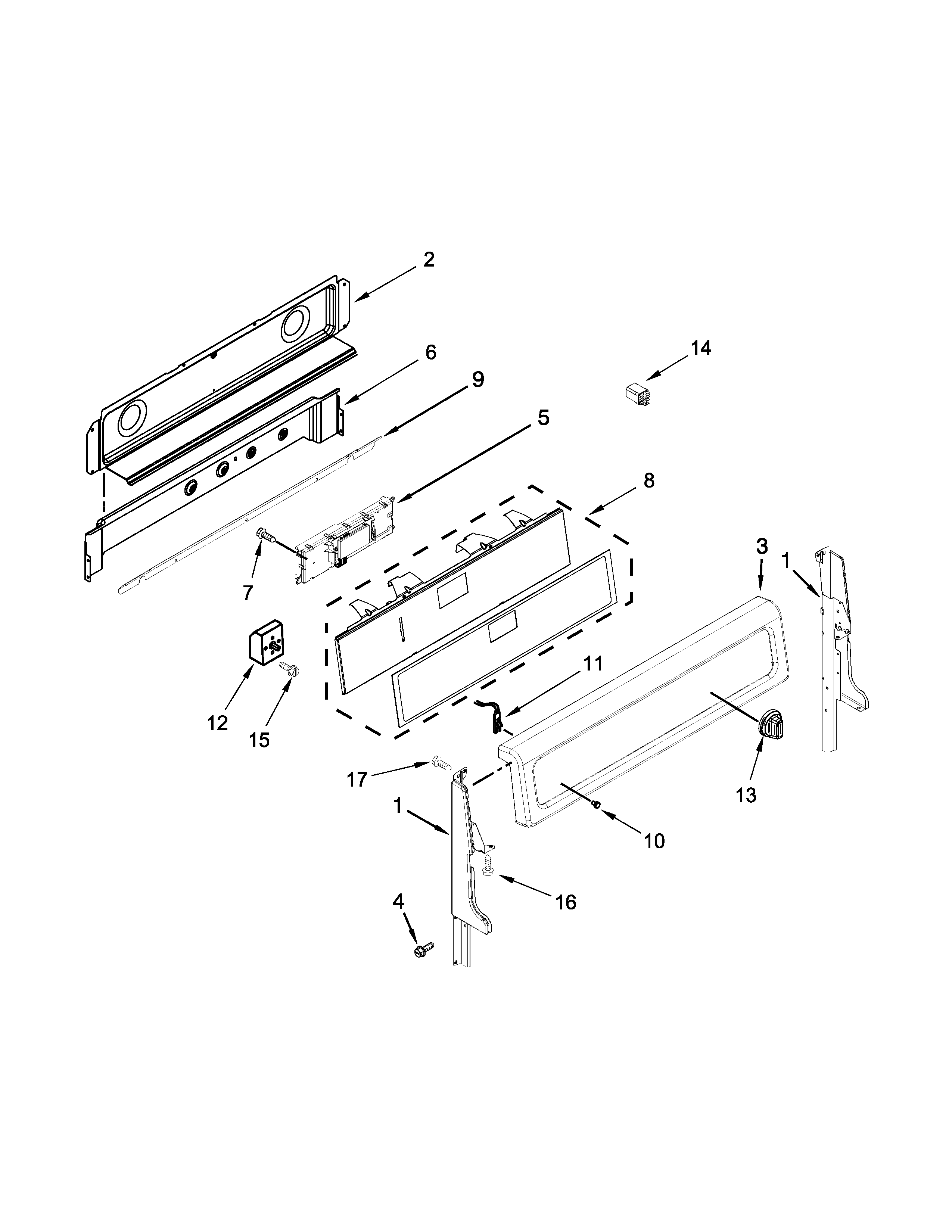 Ikea YIES900DS02 control panel parts diagram